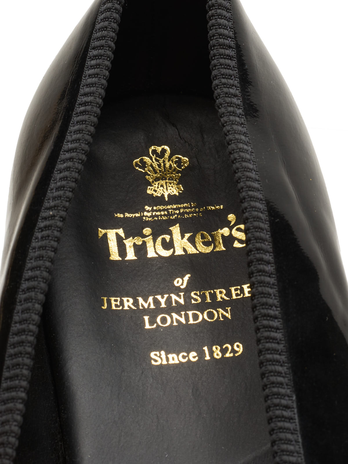 TRICKER'S Hilton Black Patent Leather Bow Court Loafers UK 8.5 US 9.5