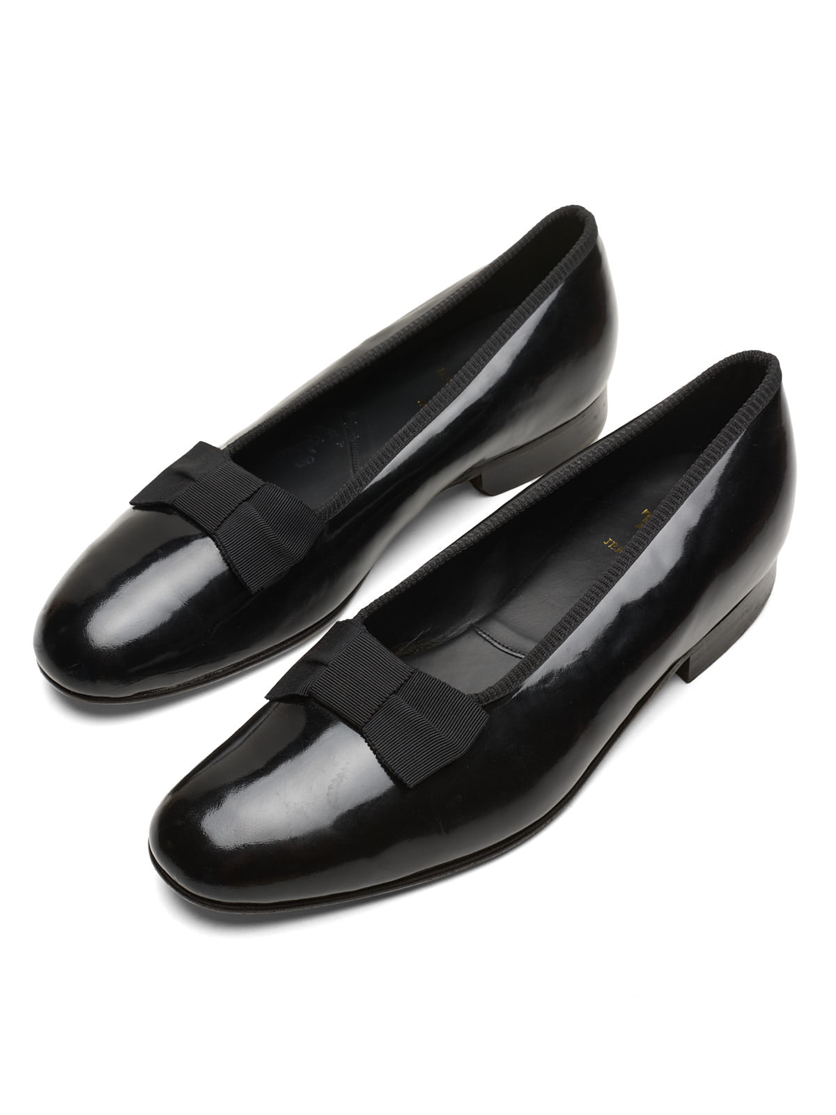 TRICKER'S Hilton Black Patent Leather Bow Court Loafers UK 8.5 US 9.5