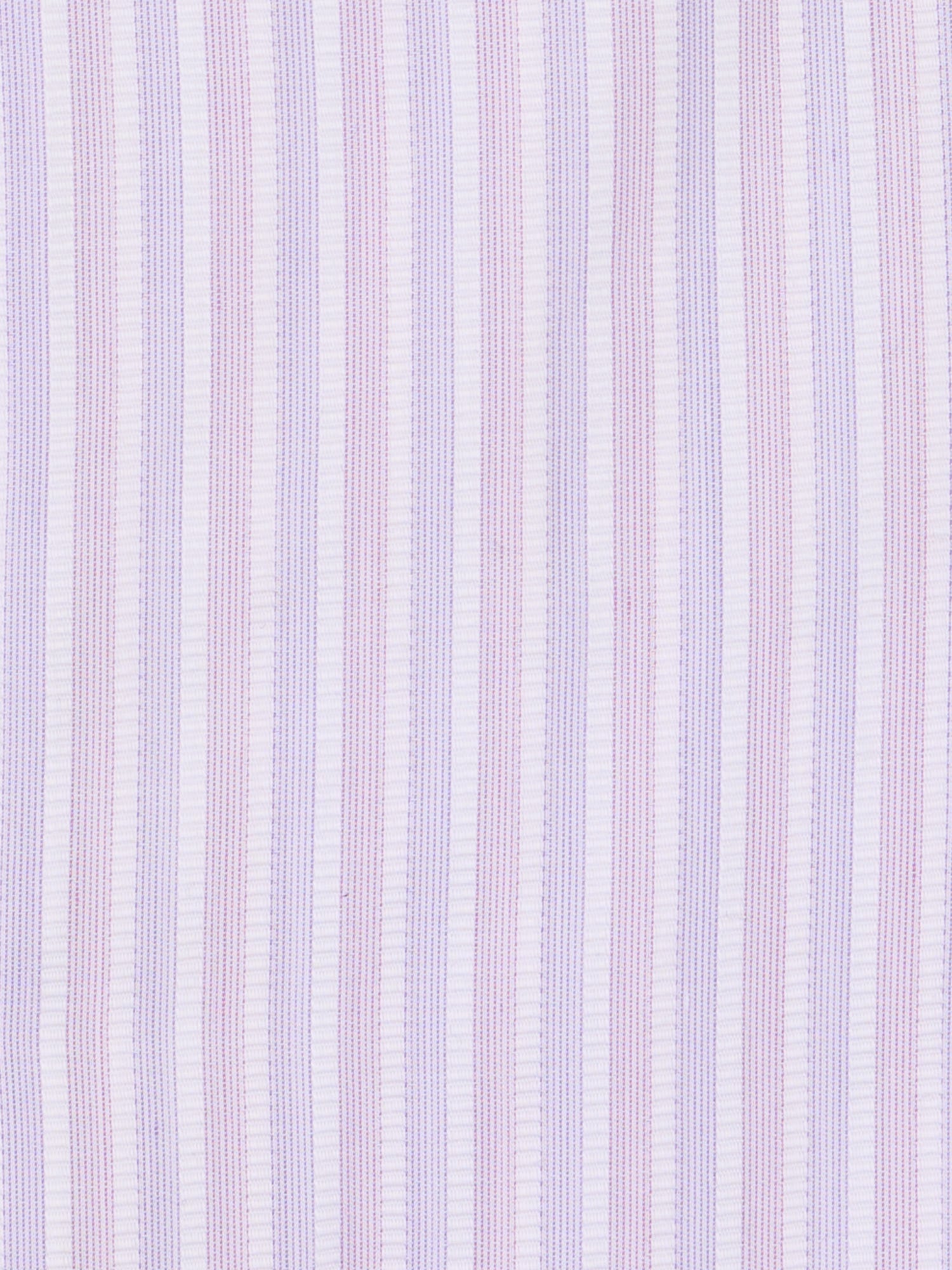 TRUZZI Lavender Striped Cotton French Cuff Dress Shirt
