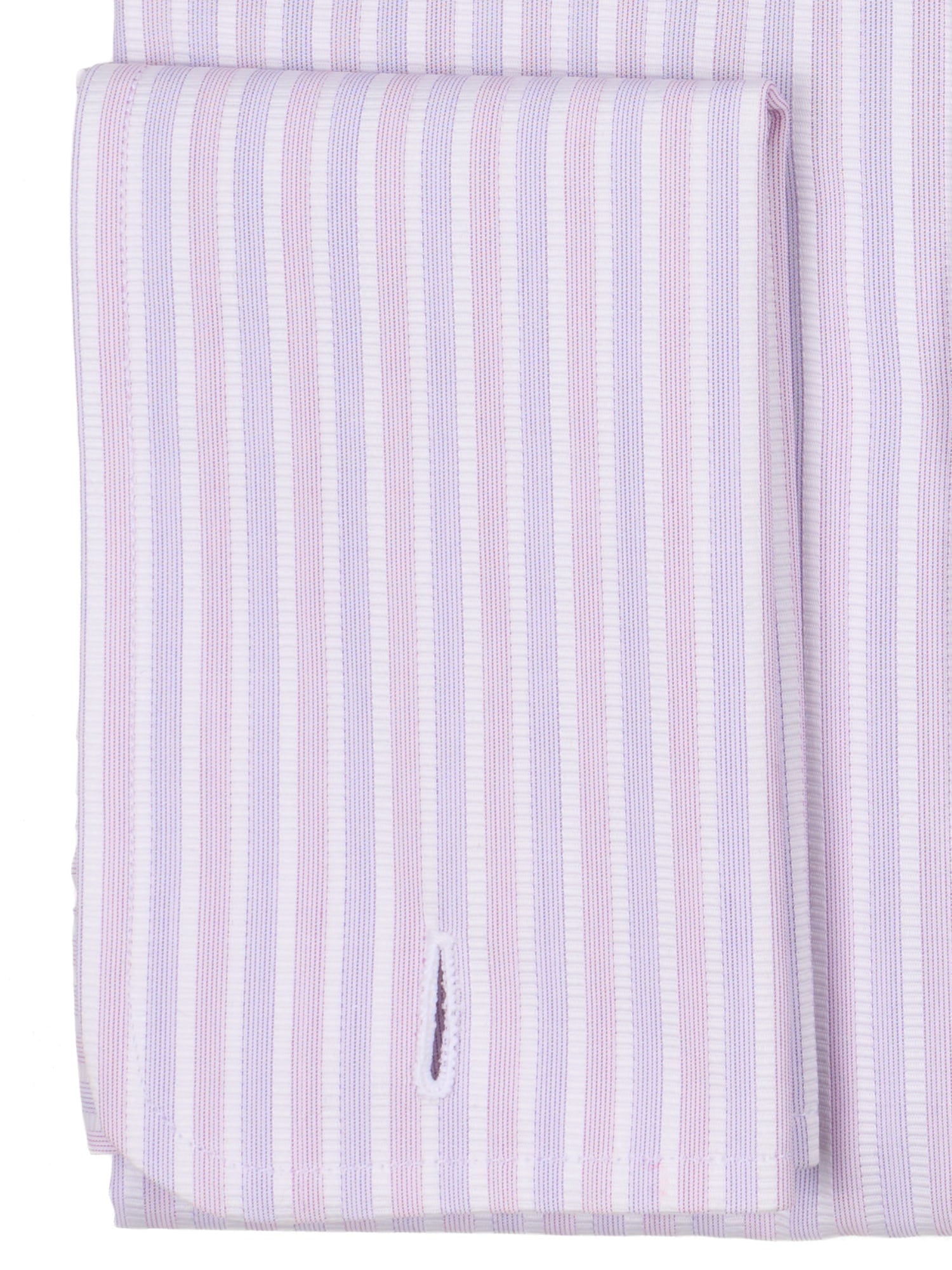 TRUZZI Lavender Striped Cotton French Cuff Dress Shirt