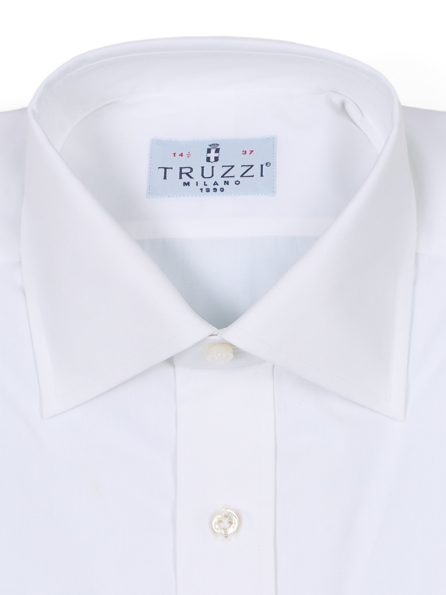 TRUZZI Milano White Cotton French Cuff Dress Shirt