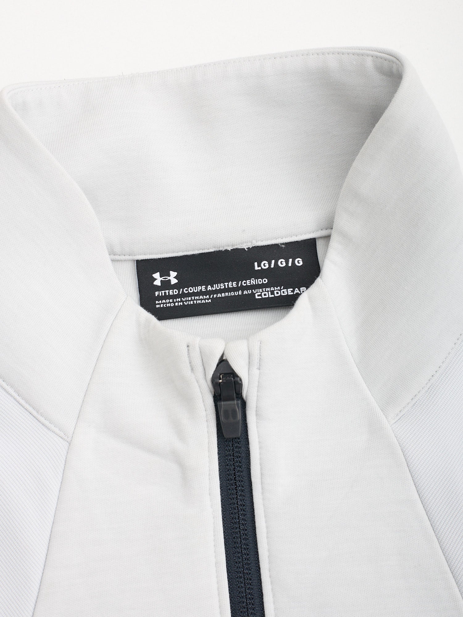 UNDER ARMOUR Coldgear Gray "Q4 Perpetual" Zip Hoodie Size L