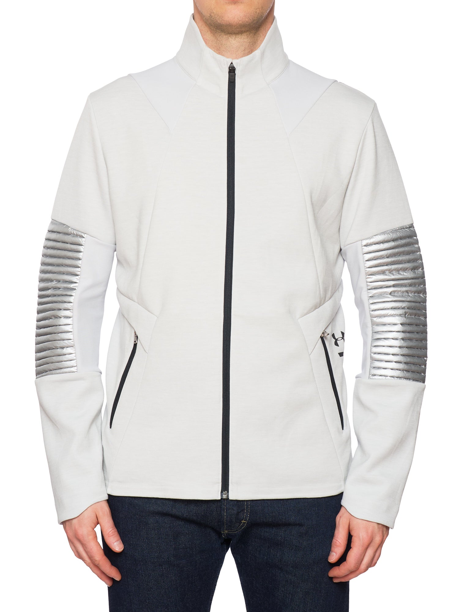 UNDER ARMOUR Coldgear Gray "Q4 Perpetual" Zip Hoodie Size L