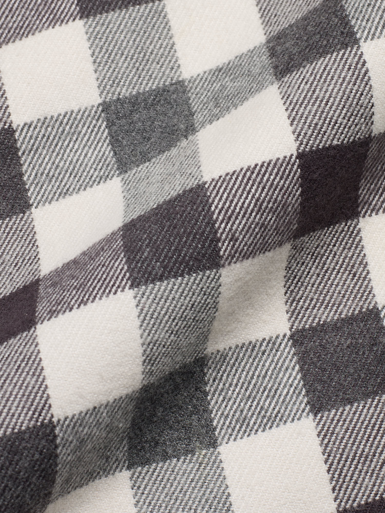 UNIONMADE White-Gray Plaid Flannel Cotton Western Shirt NEW US L USA Made