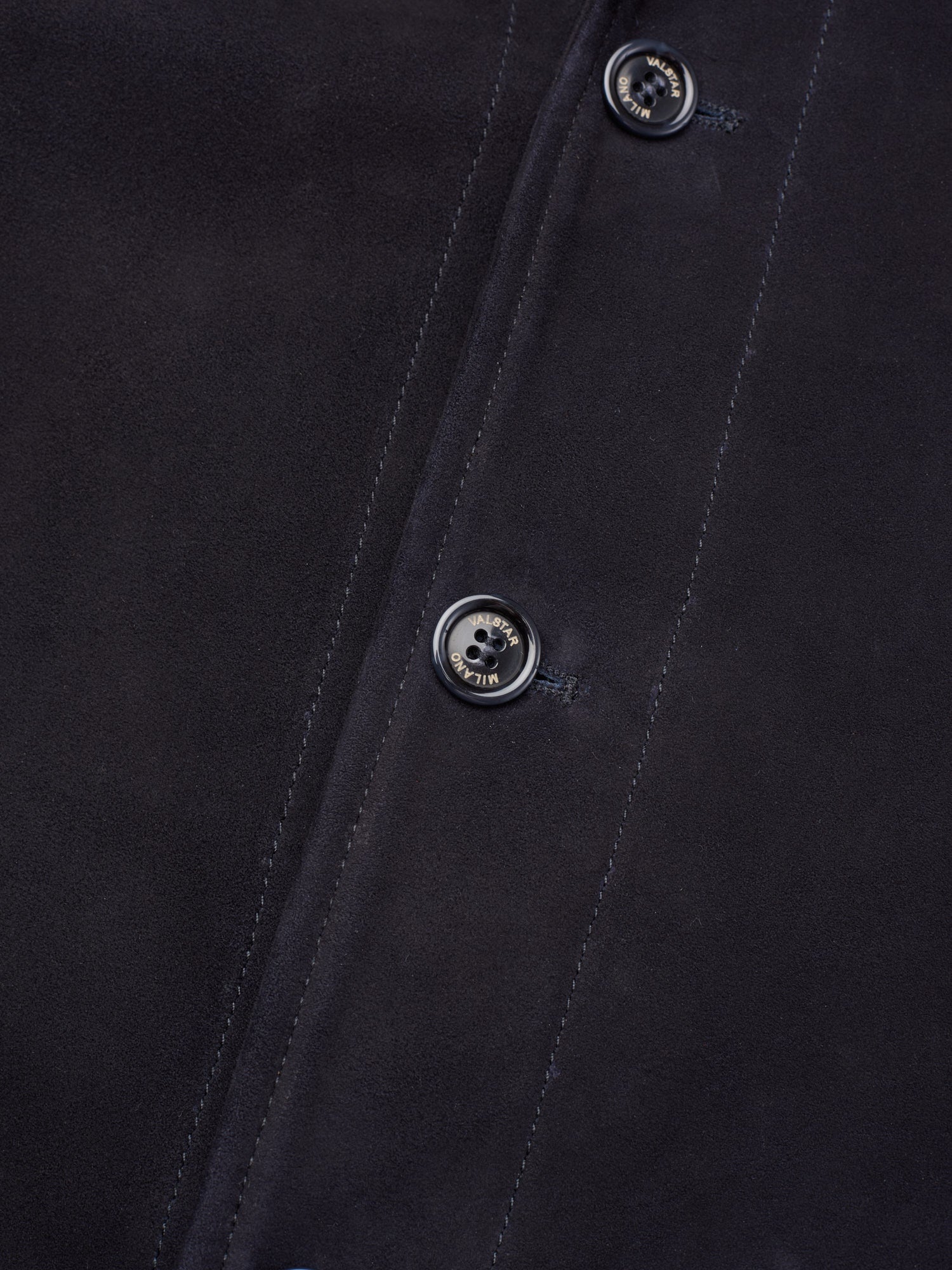 VALSTAR Milano Dark Blue Soft Suede Leather Lined Work Jacket NEW