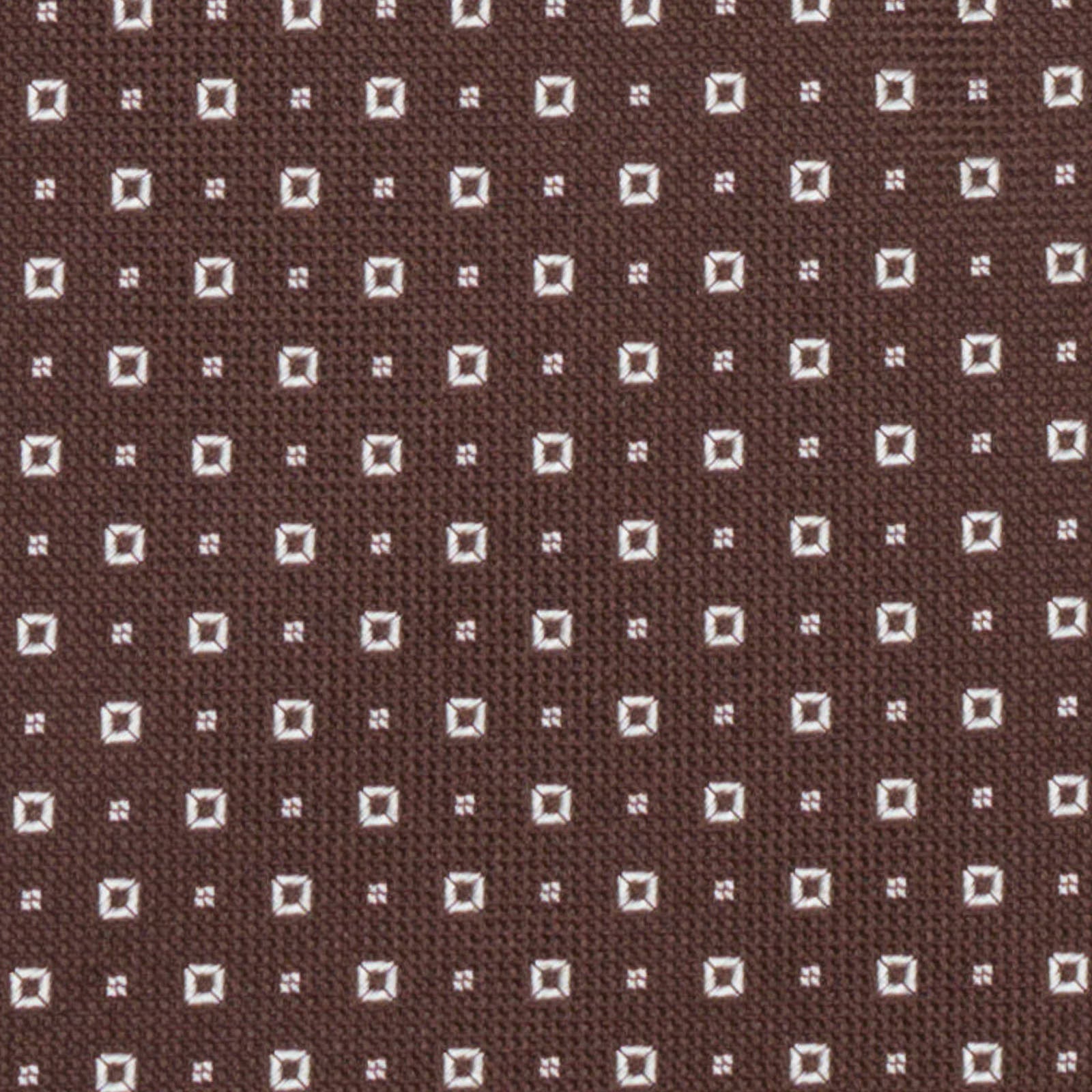 MATTABISCH FOR VANNUCCI Brown Medallion Seven Fold Silk Tie NEW
