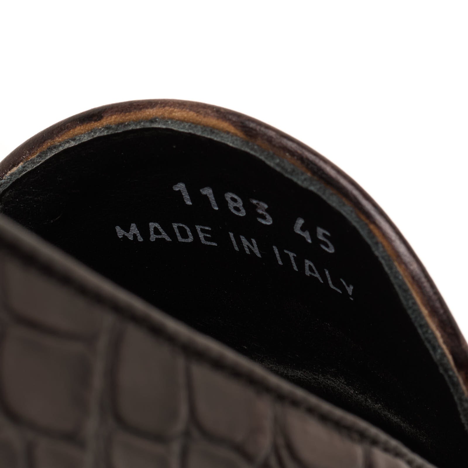VANNUCCI Dark Brown Genuine Crocodile Leather Loafers Shoes EU 45 NEW US 11.5
