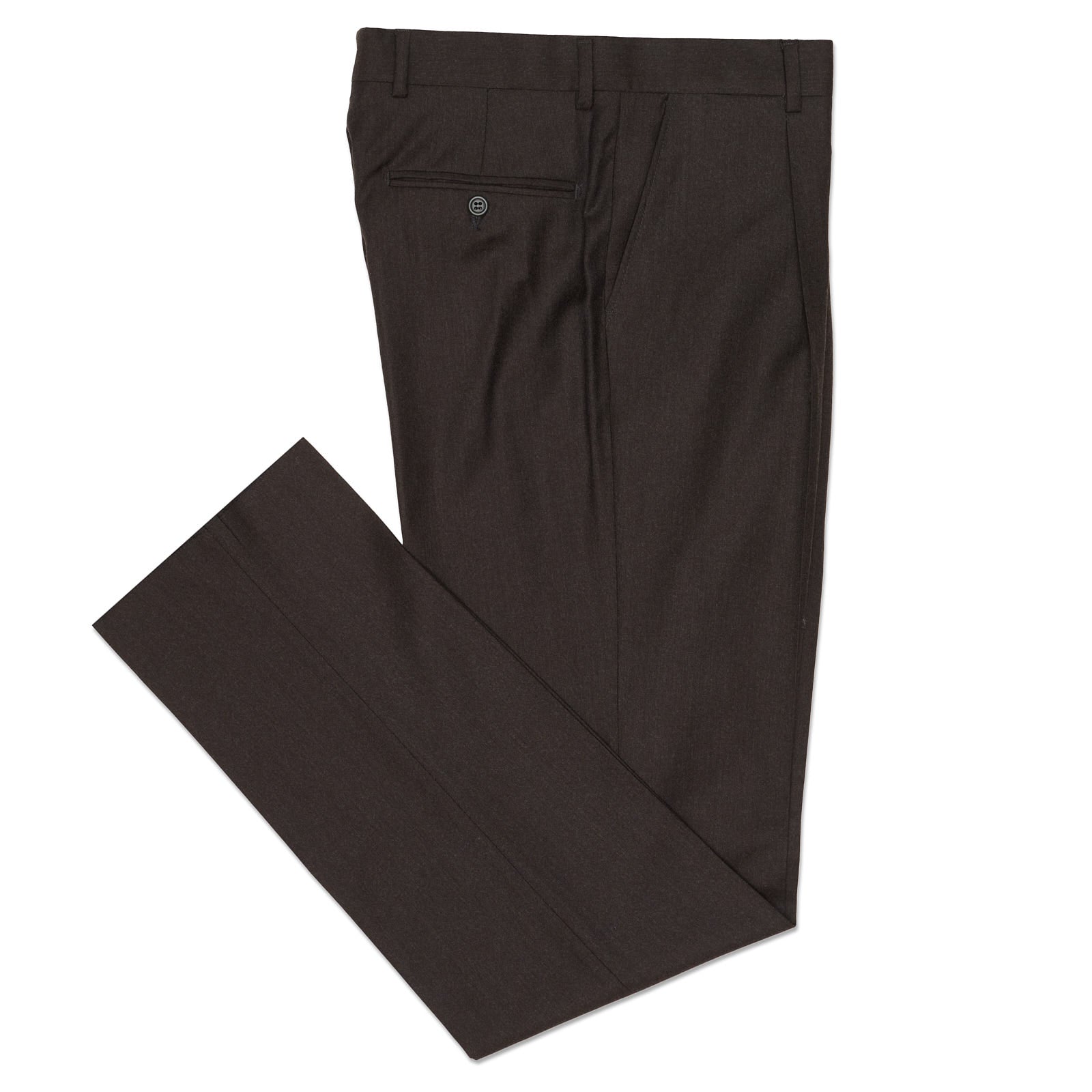 VANNUCCI MILANO Brown Lessona Wool-Cashmere Dress Pants New 44 / Brown