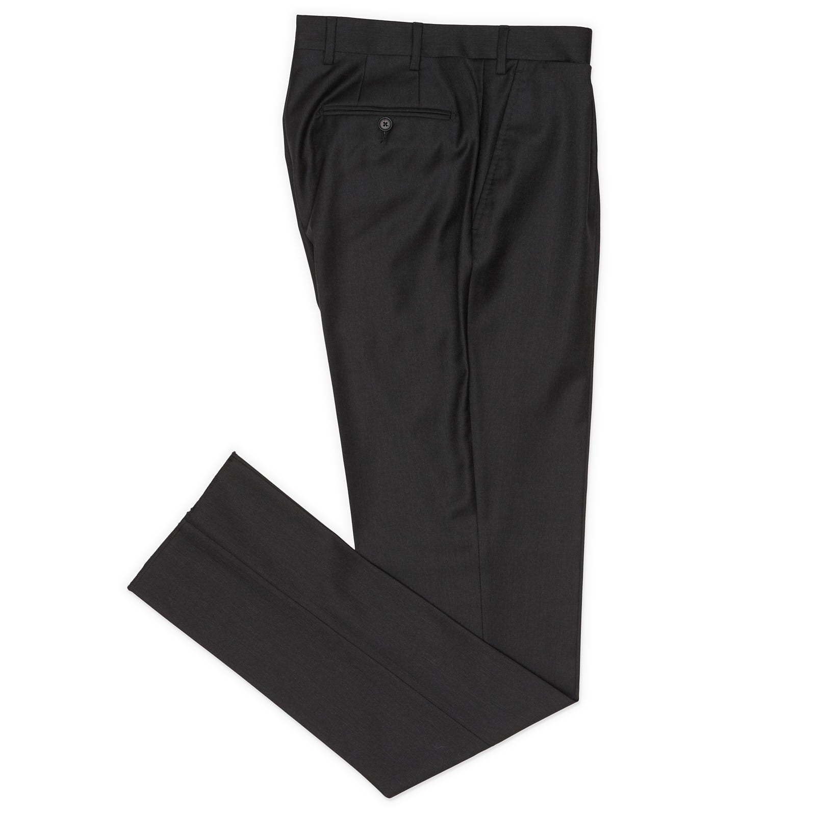 VANNUCCI MILANO Handmade Charcoal Gray Wool Dress Pants EU 46 NEW US 30