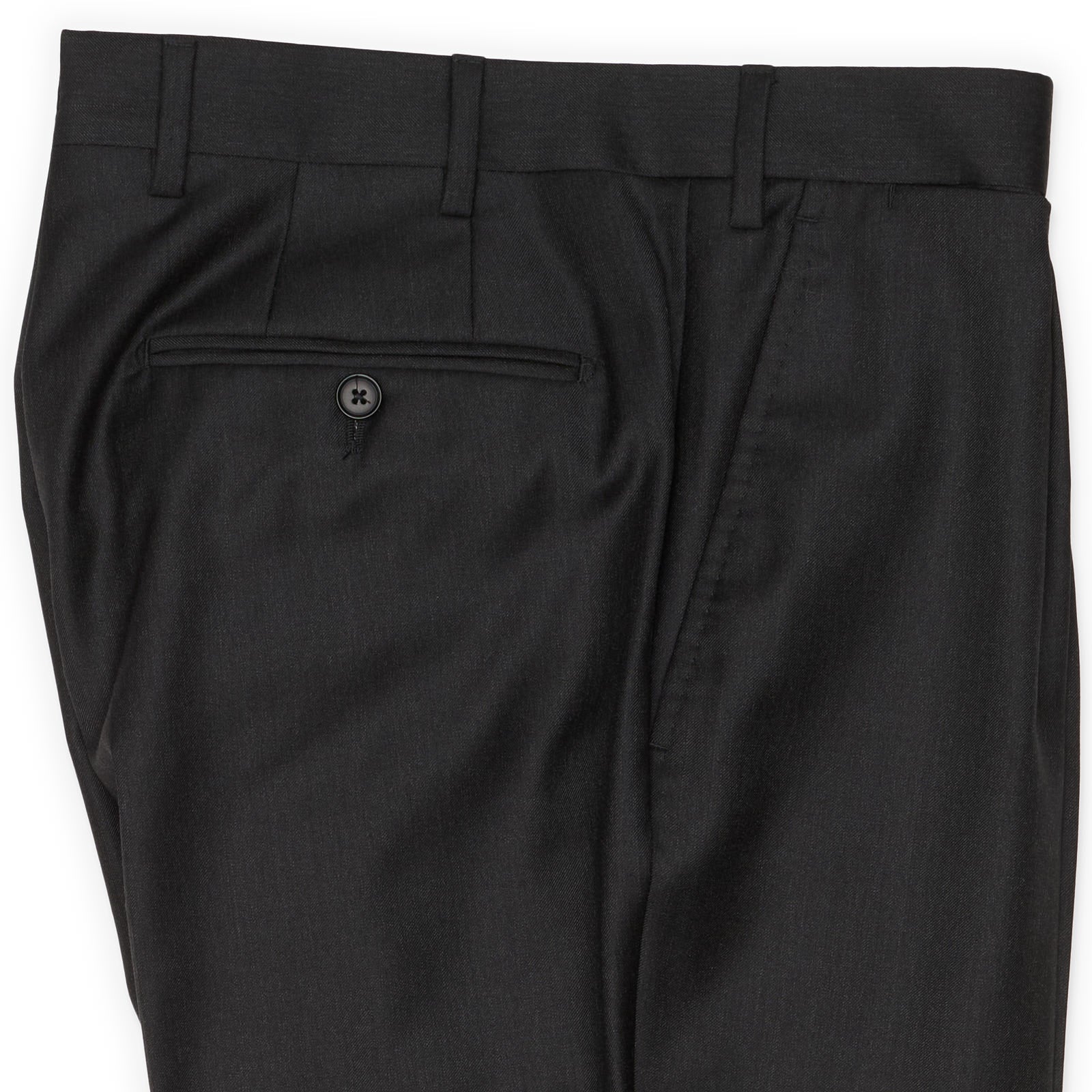 VANNUCCI MILANO Handmade Charcoal Gray Wool Dress Pants EU 46 NEW US 30