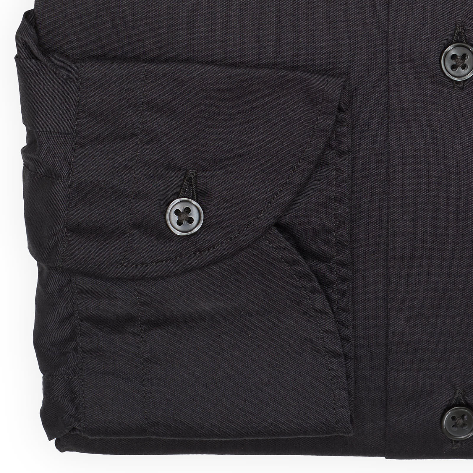 VANNUCCI MILANO Black Stretch Casual Shirt