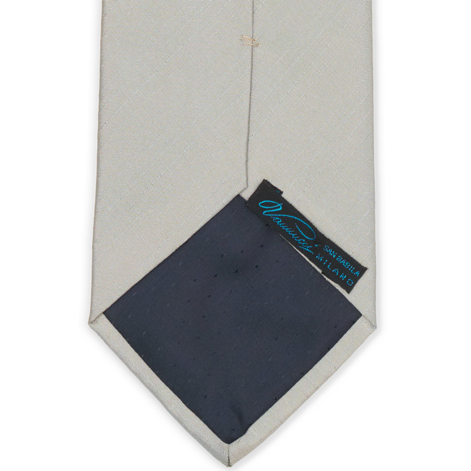 VANNUCCI MILANO Gray Diagonal Striped Silk Tie NEW