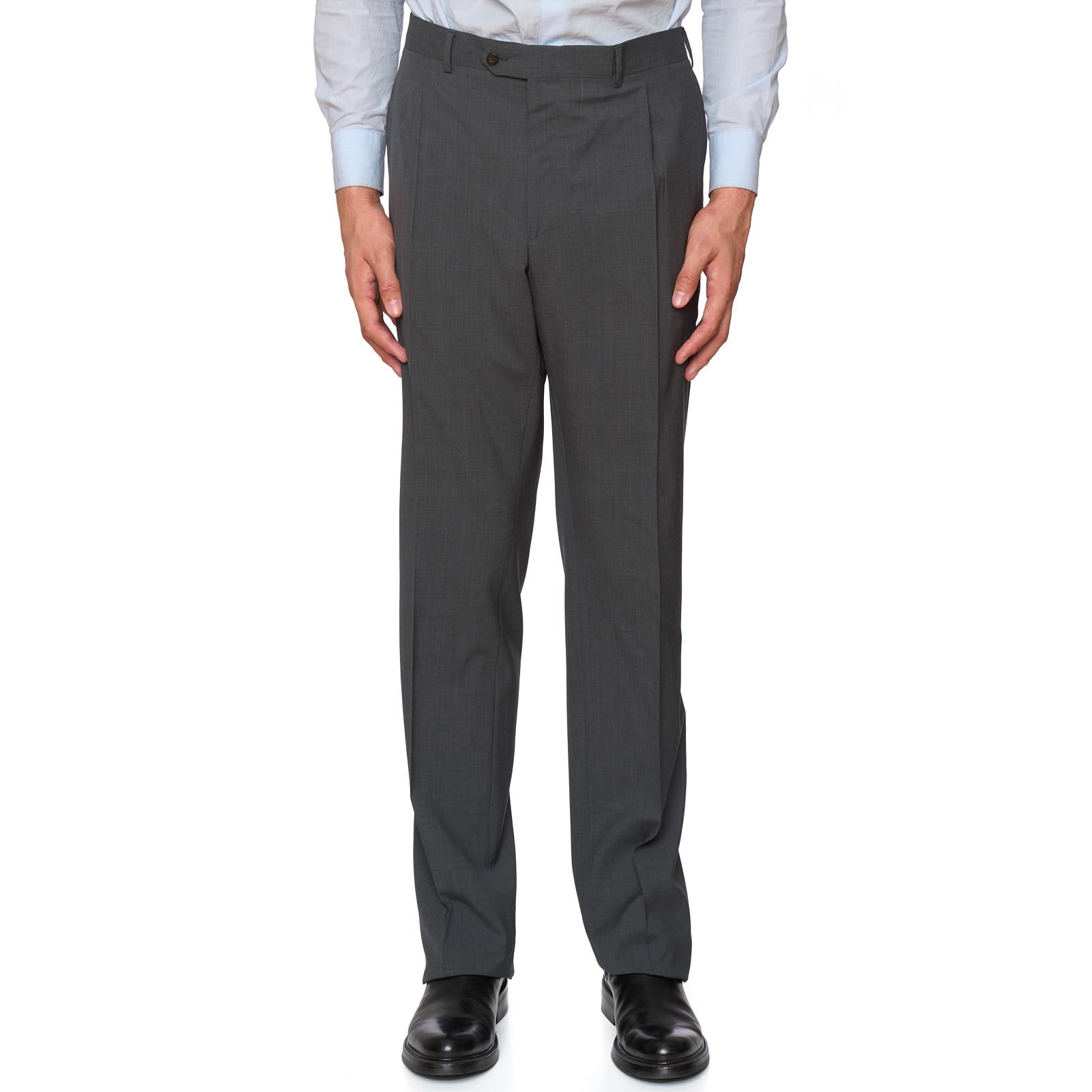 VANNUCCI MILANO Medium Gray Super 140'S Dress Pants US 40 NEW EU 56