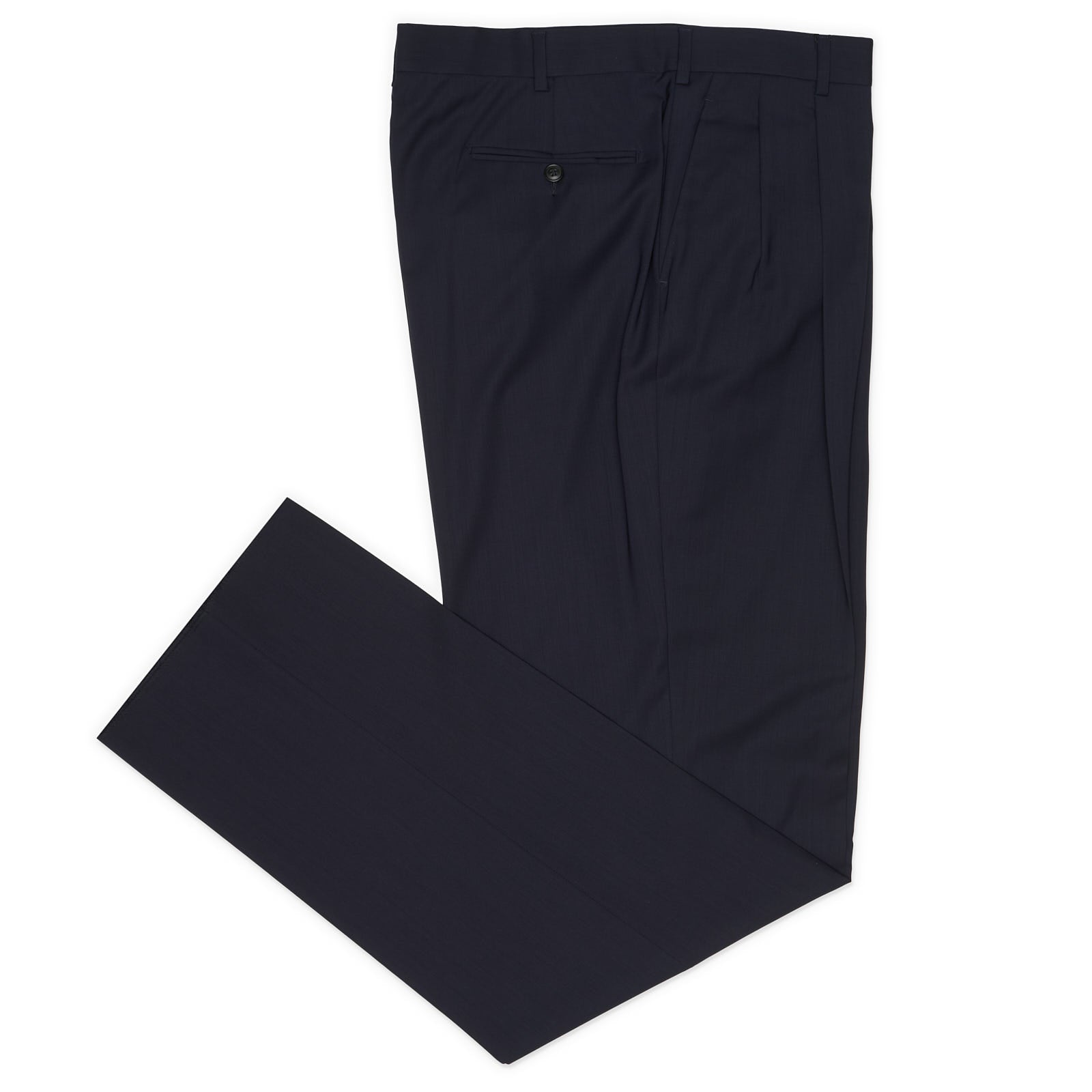 VANNUCCI MILANO Navy Blue Loro Piana 100'S Dress Pants EU 58 New US 42