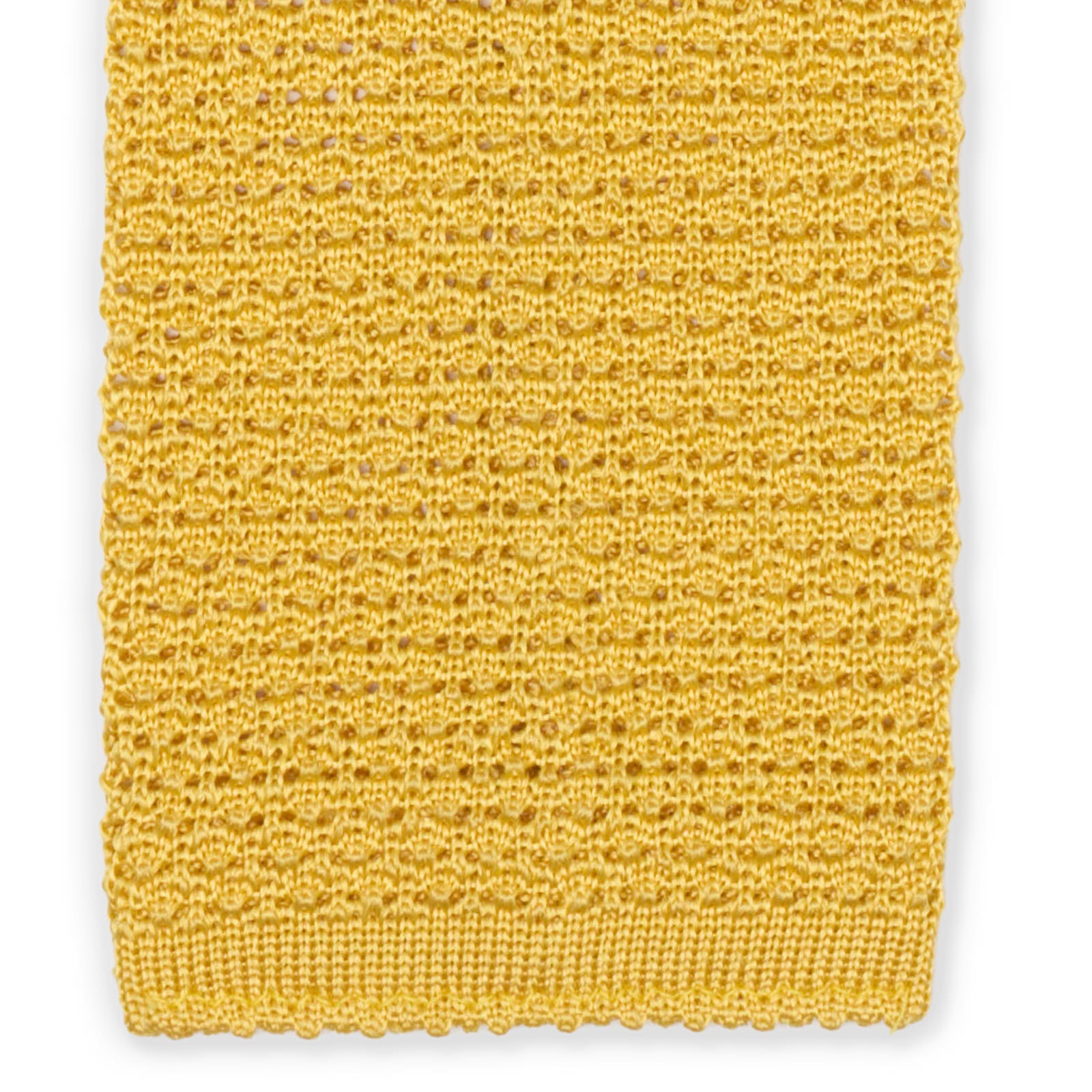 VANNUCCI MILANO Yellow Silk Knit Tie NEW