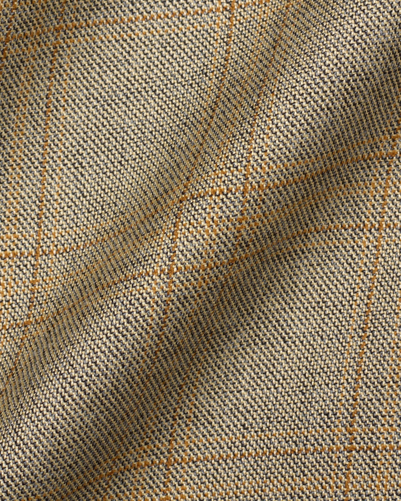 VANNUCCI Milano Beige Plaid Silk-Wool Super 120's Jacket EU 50 NEW US 40