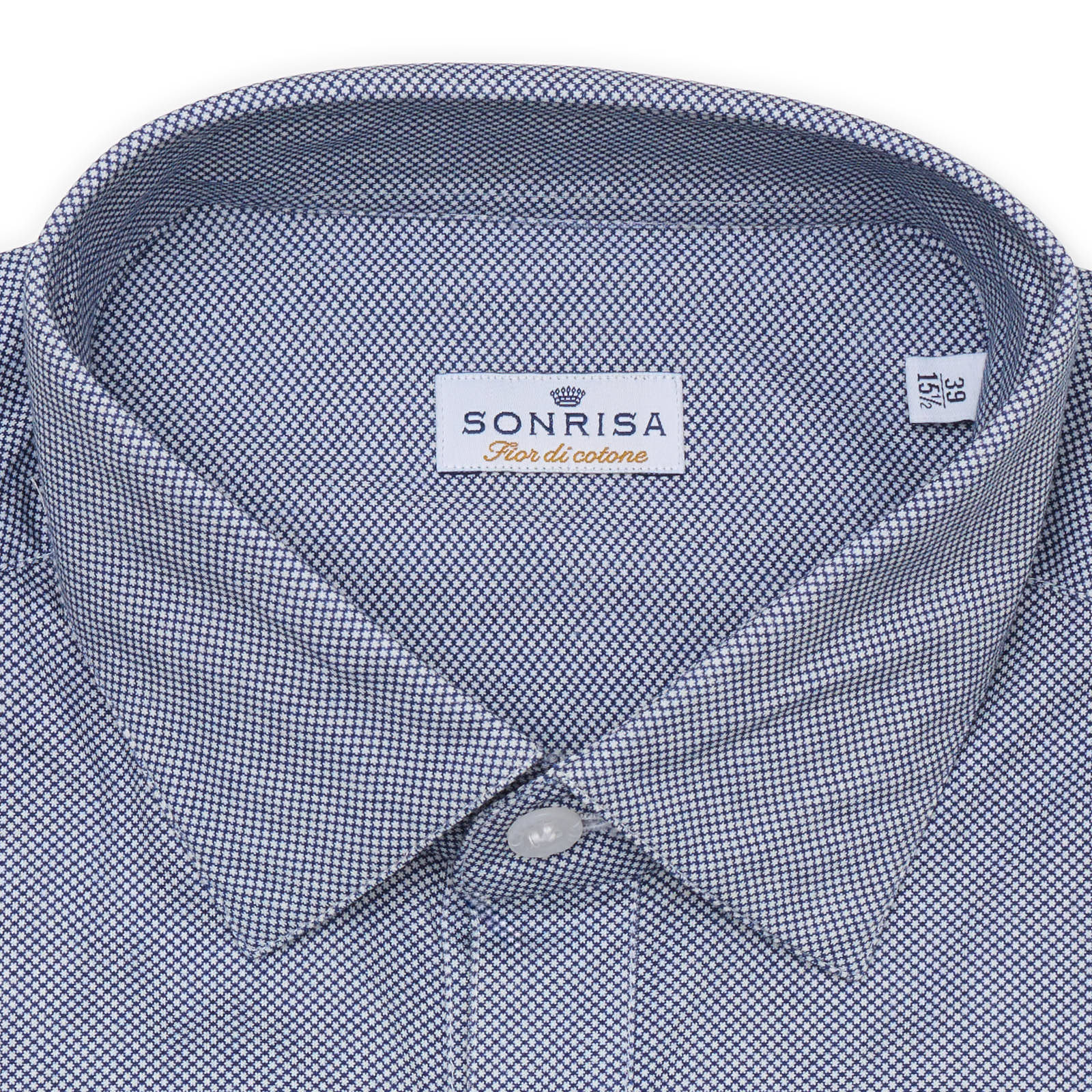 SONRISA Blue Cotton Shirt EU 39 NEW US 15.5