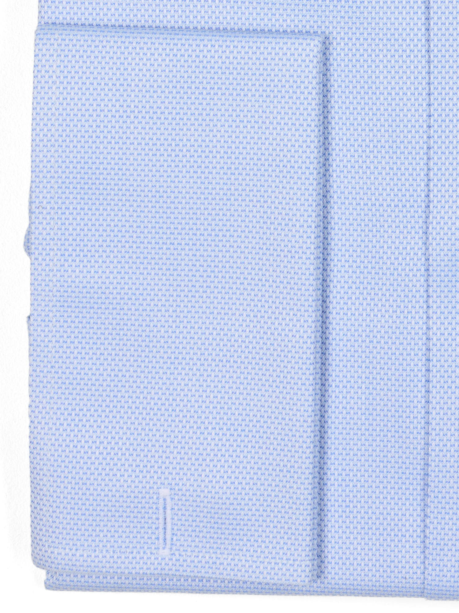 VANNUCCI Milano Blue Oxford Cotton French Cuff Dress Shirt