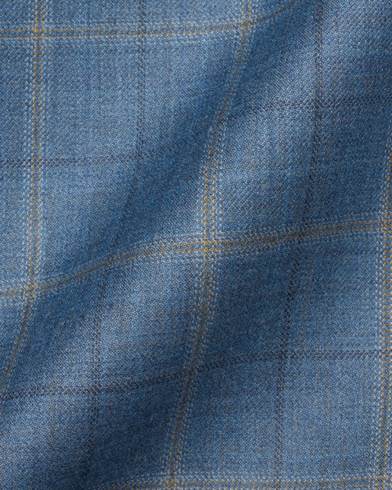 VANNUCCI Milano Blue Windowpane Wool Super 130's Jacket EU 46 NEW US 36