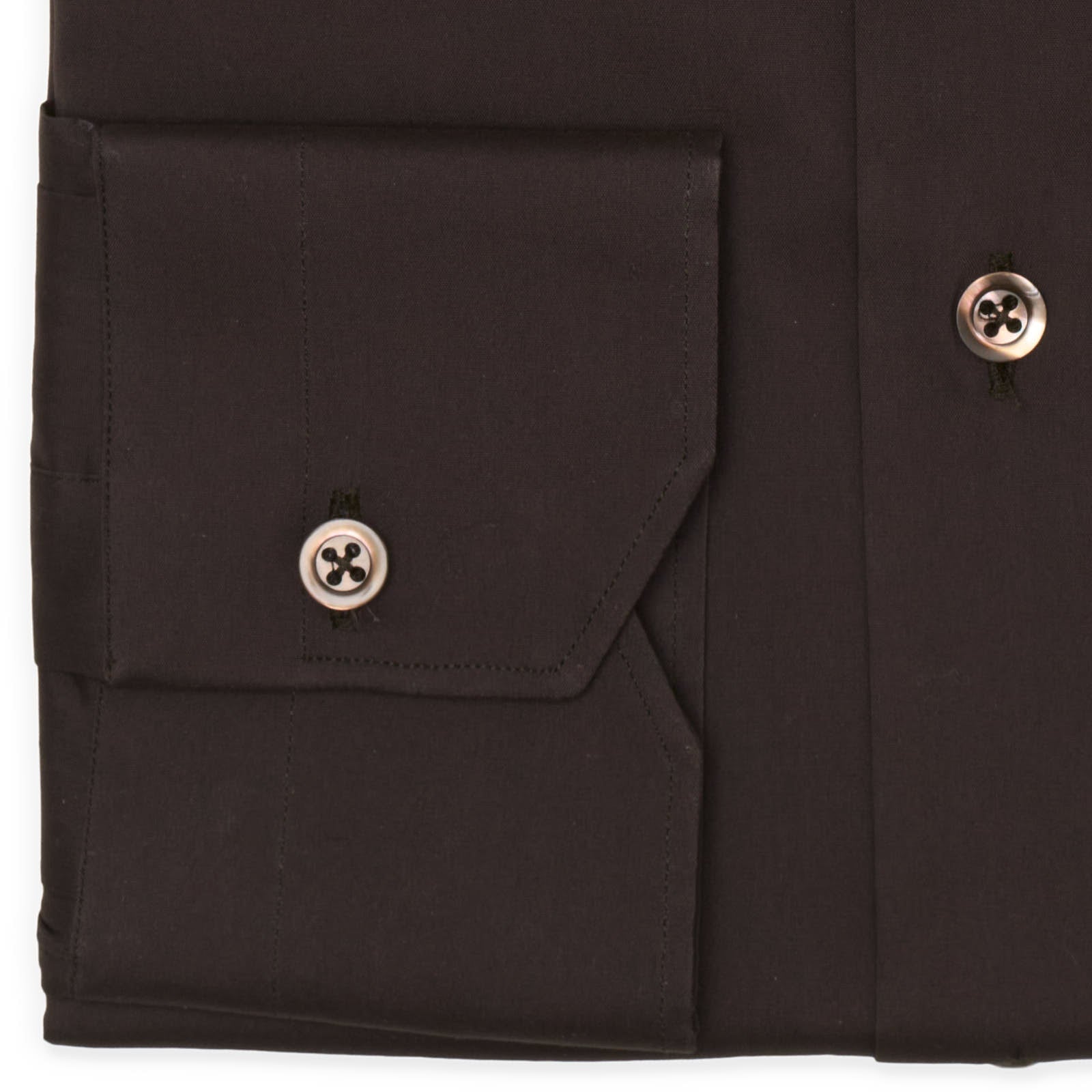 VANNUCCI Milano Brown Cotton Stretch Fabric Dress Shirt NEW