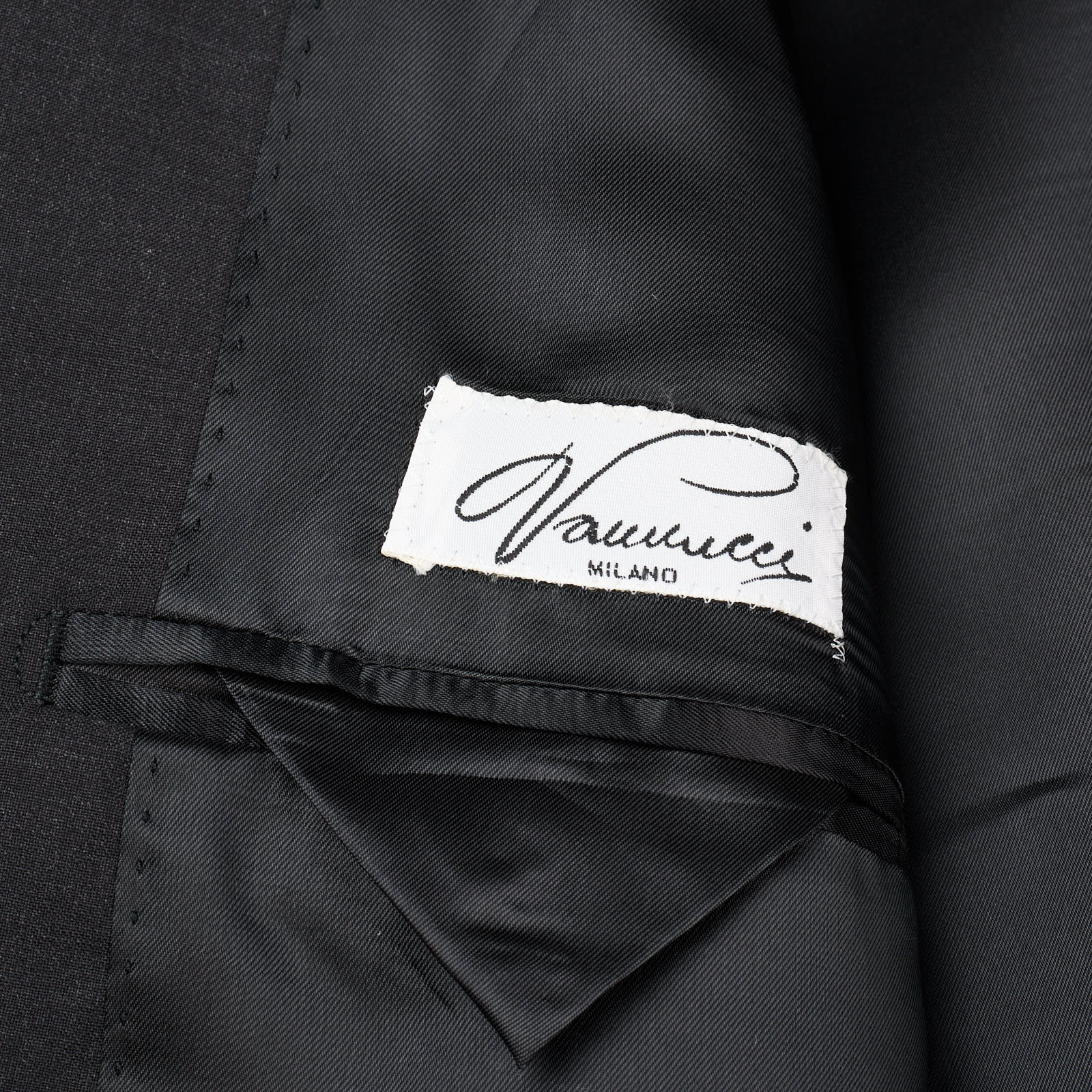 VANNUCCI Milano Dark Gray Wool Super 130's 3 Piece Suit EU 54 NEW US 44