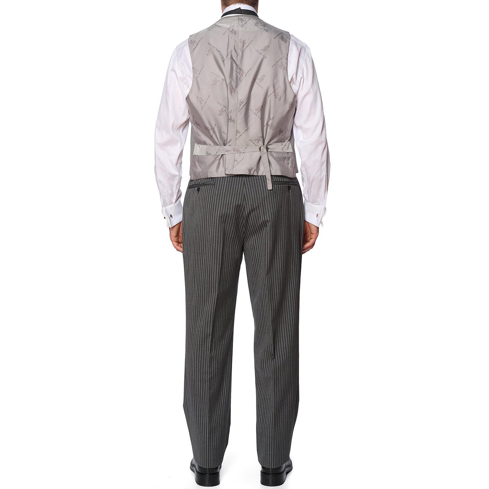 VANNUCCI Milano Dark Gray Wool Super 130's 3 Piece Suit EU 54 NEW US 44