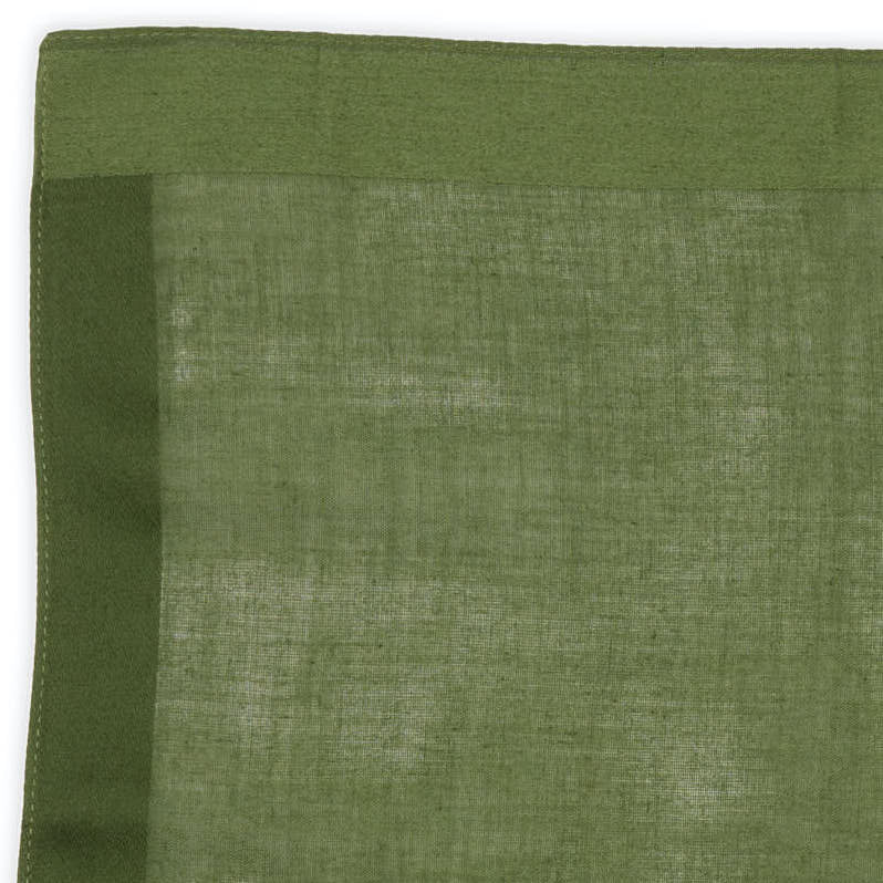 VANNUCCI Milano Army Green Cotton Pocket Square NEW 29cm x 29cm