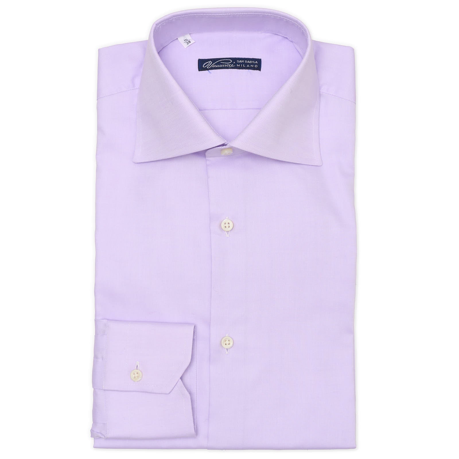 VANNUCCI Milano Lavender Cotton Dress Shirt EU 38 NEW US 15