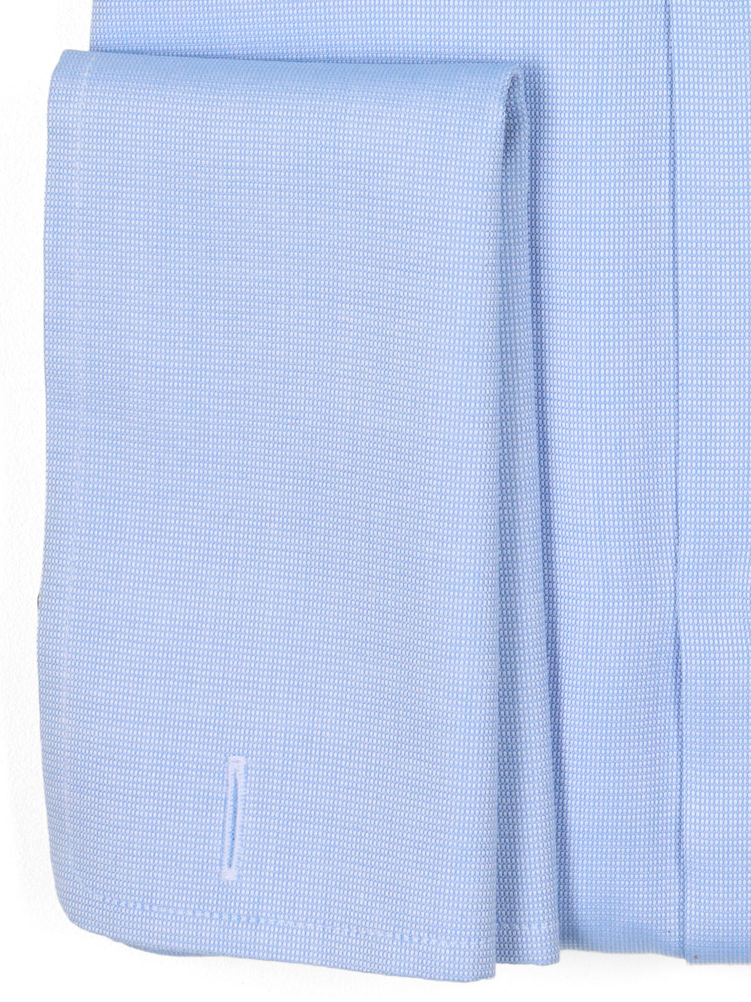 VANNUCCI Milano Light Blue Oxford Cotton French Cuff Dress Shirt