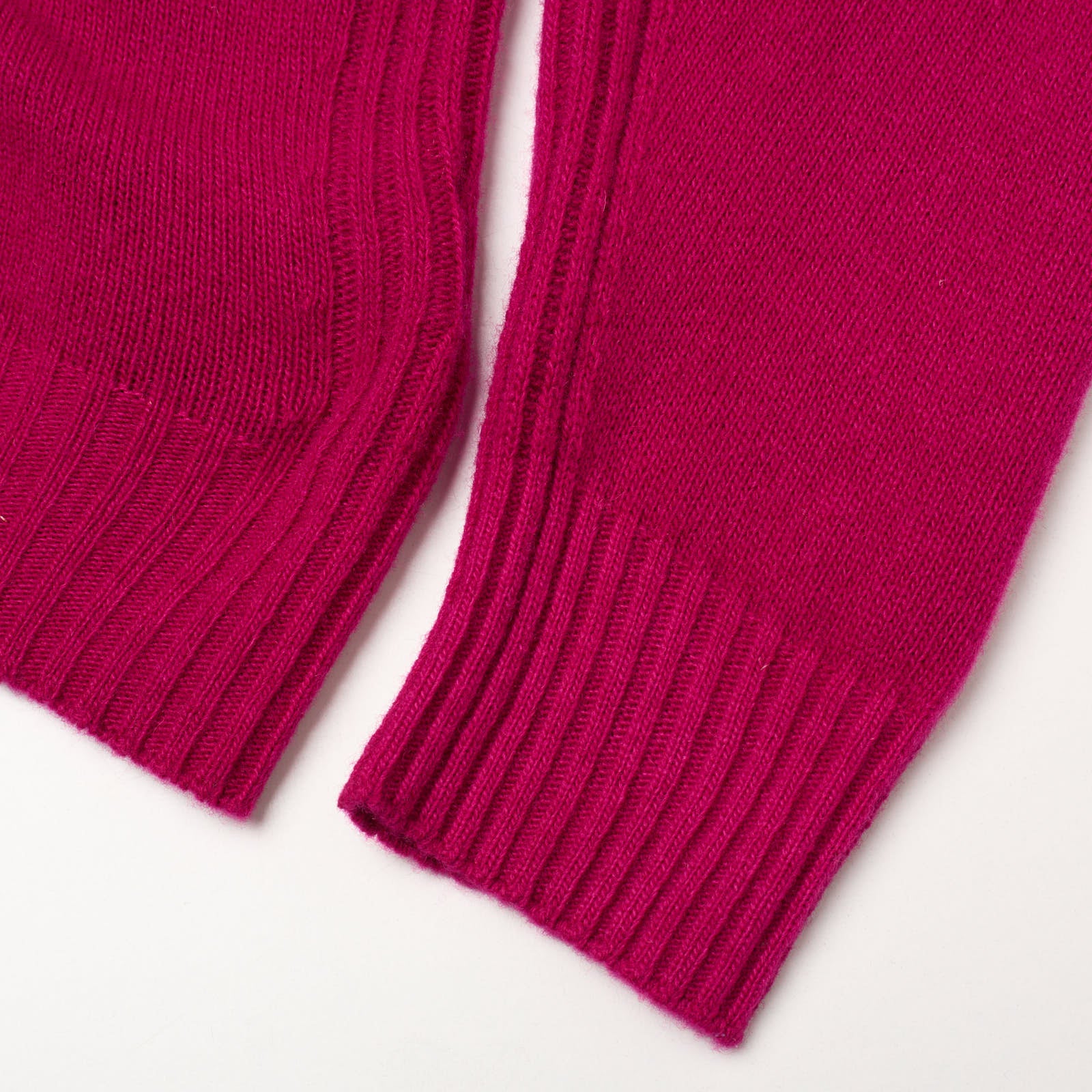 VANNUCCI Milano Magenta Wool-Cashmere Knit Crewneck Sweater EU 48 S