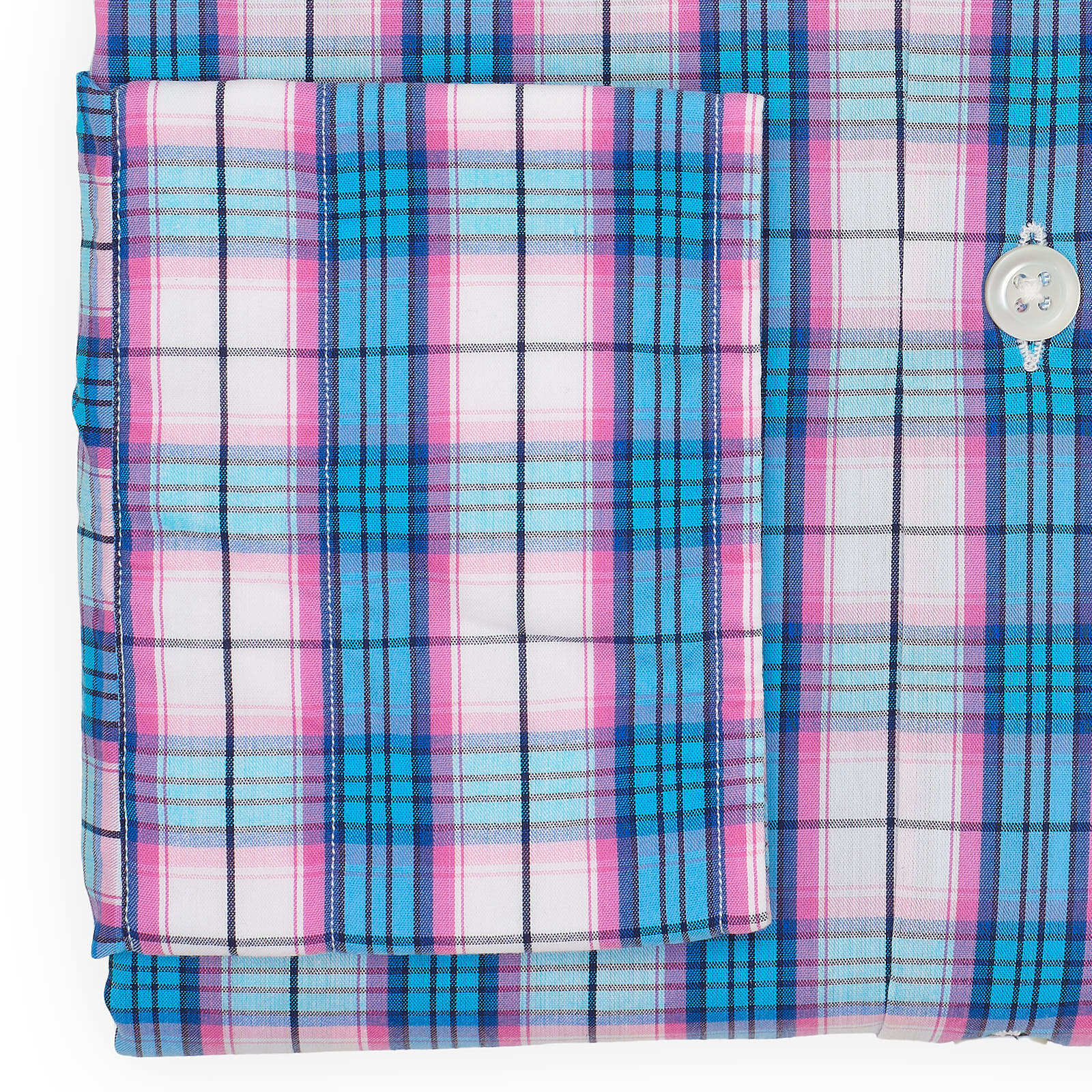 VANNUCCI Milano Multicolor Plaid Stretch Casual Shirt NEW