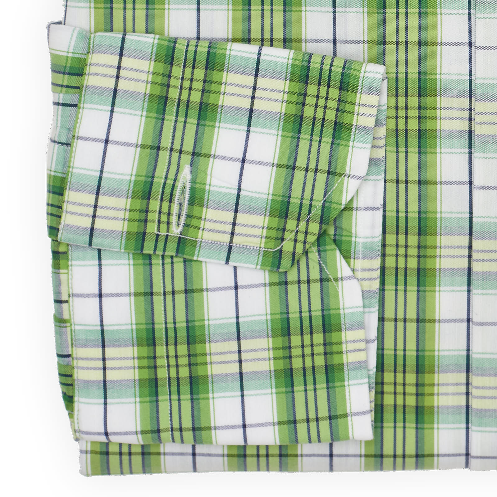 VANNUCCI Milano Multicolor Plaid Poplin Stretch Shirt NEW