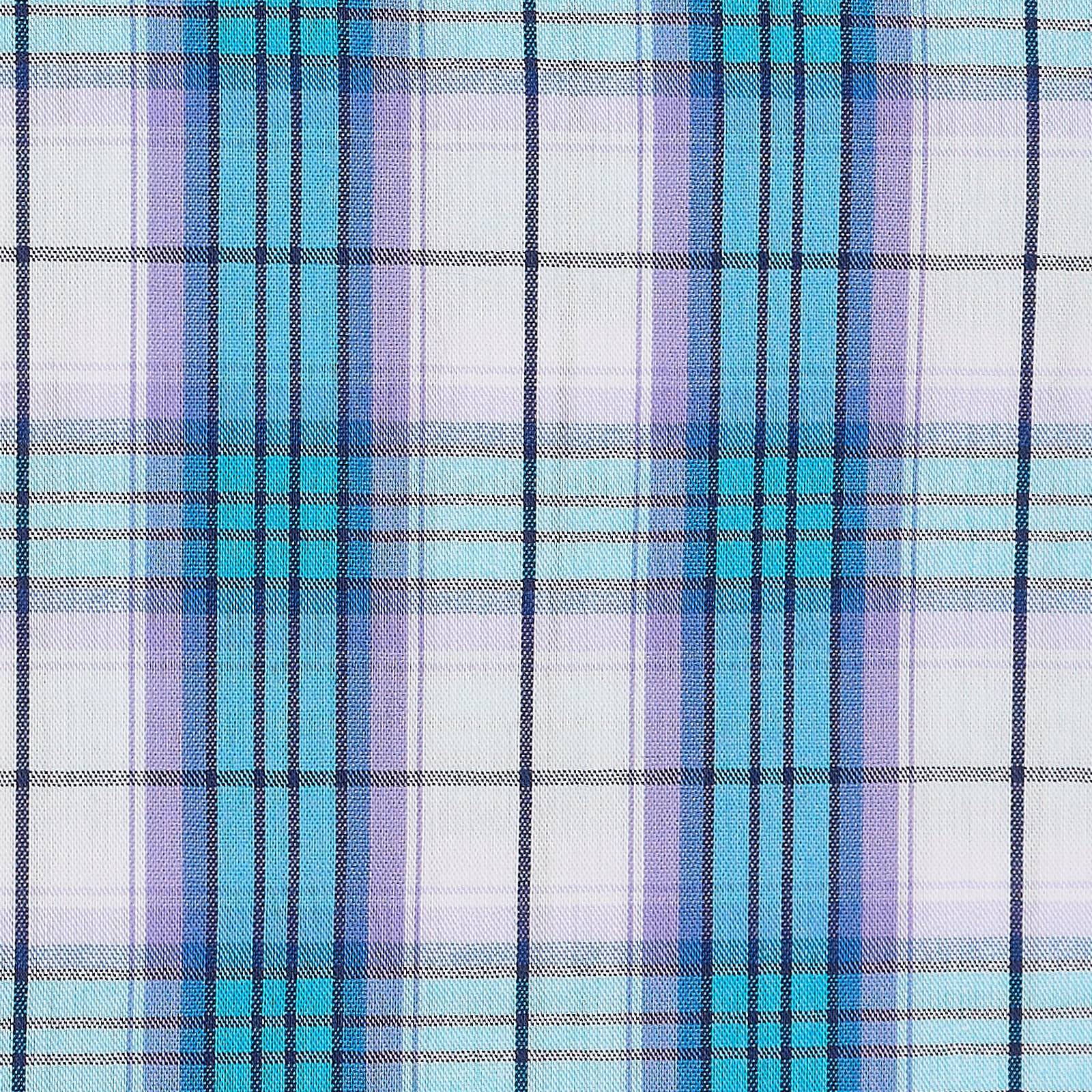 VANNUCCI Milano Multicolor Plaid Poplin Stretch Casual Shirt NEW