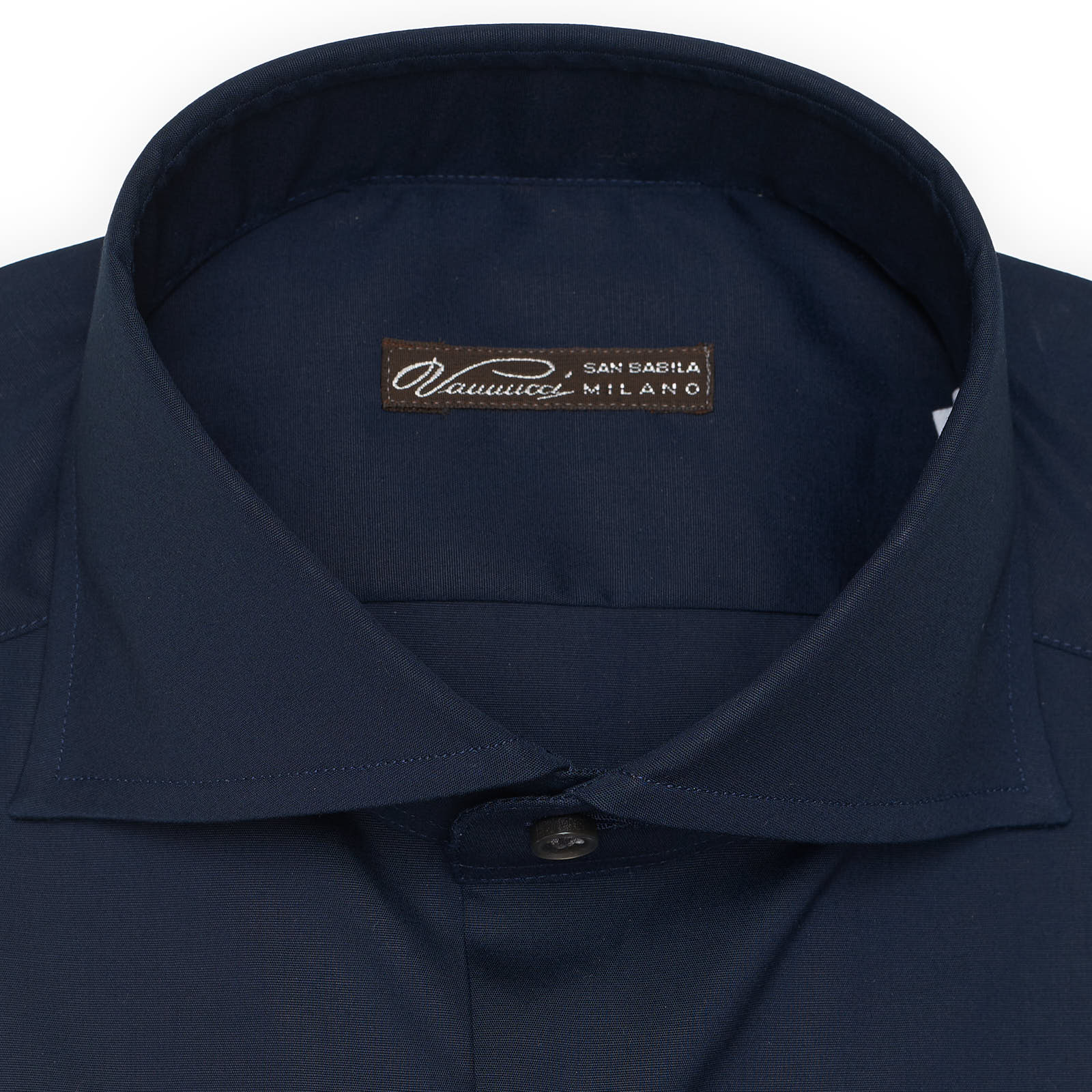 VANNUCCI Milano Navy Stretch Cotton Dress Shirt NEW Slim Fit