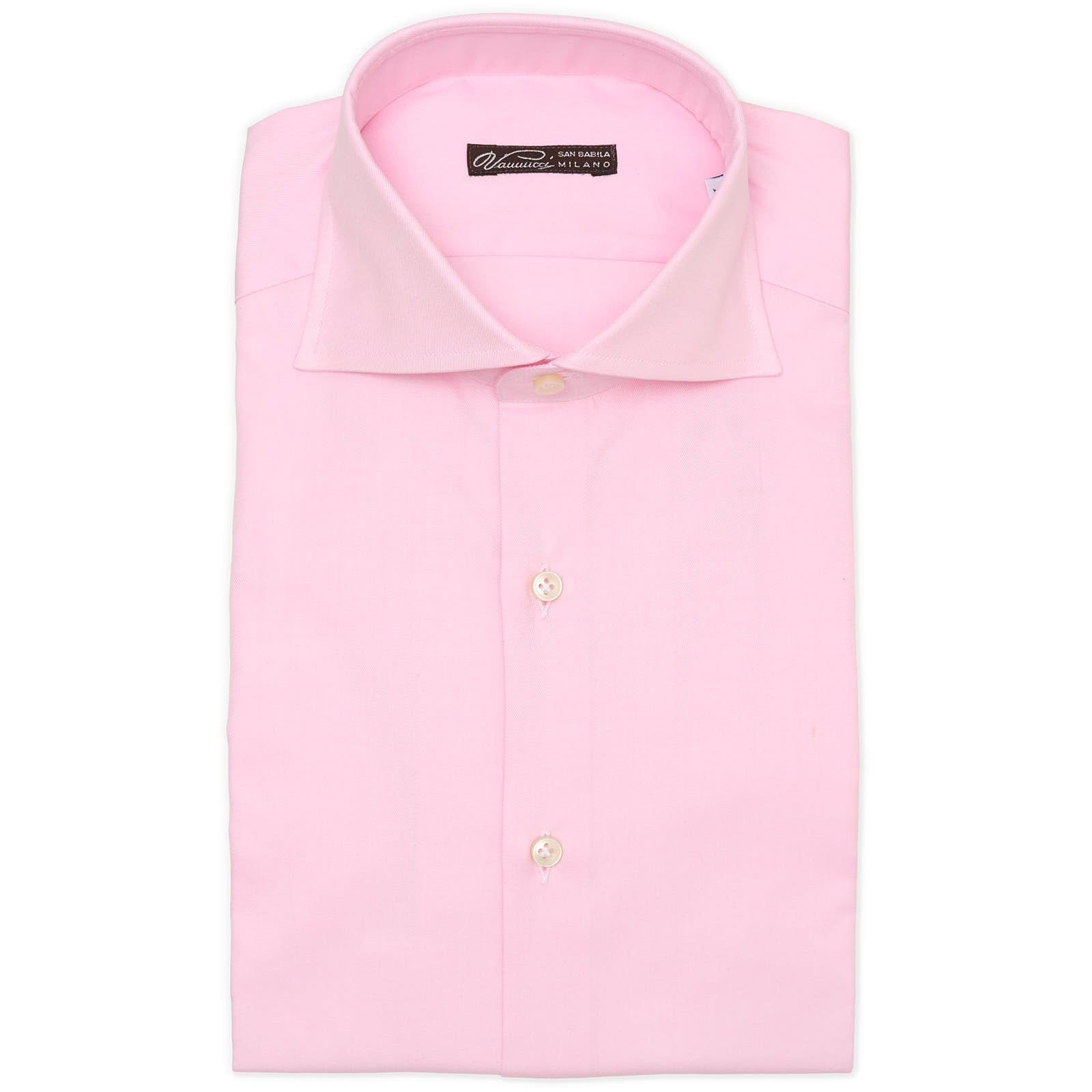VANNUCCI Milano Pink Cotton Dress Shirt EU 38 NEW US 15