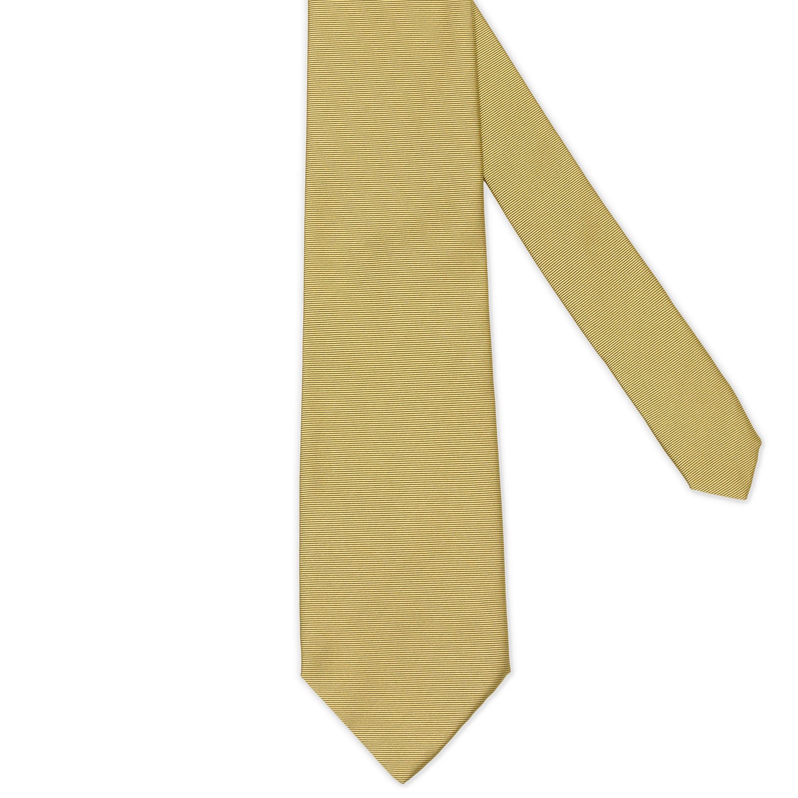 VANNUCCI Milano Satin Gold Silk Tie NEW