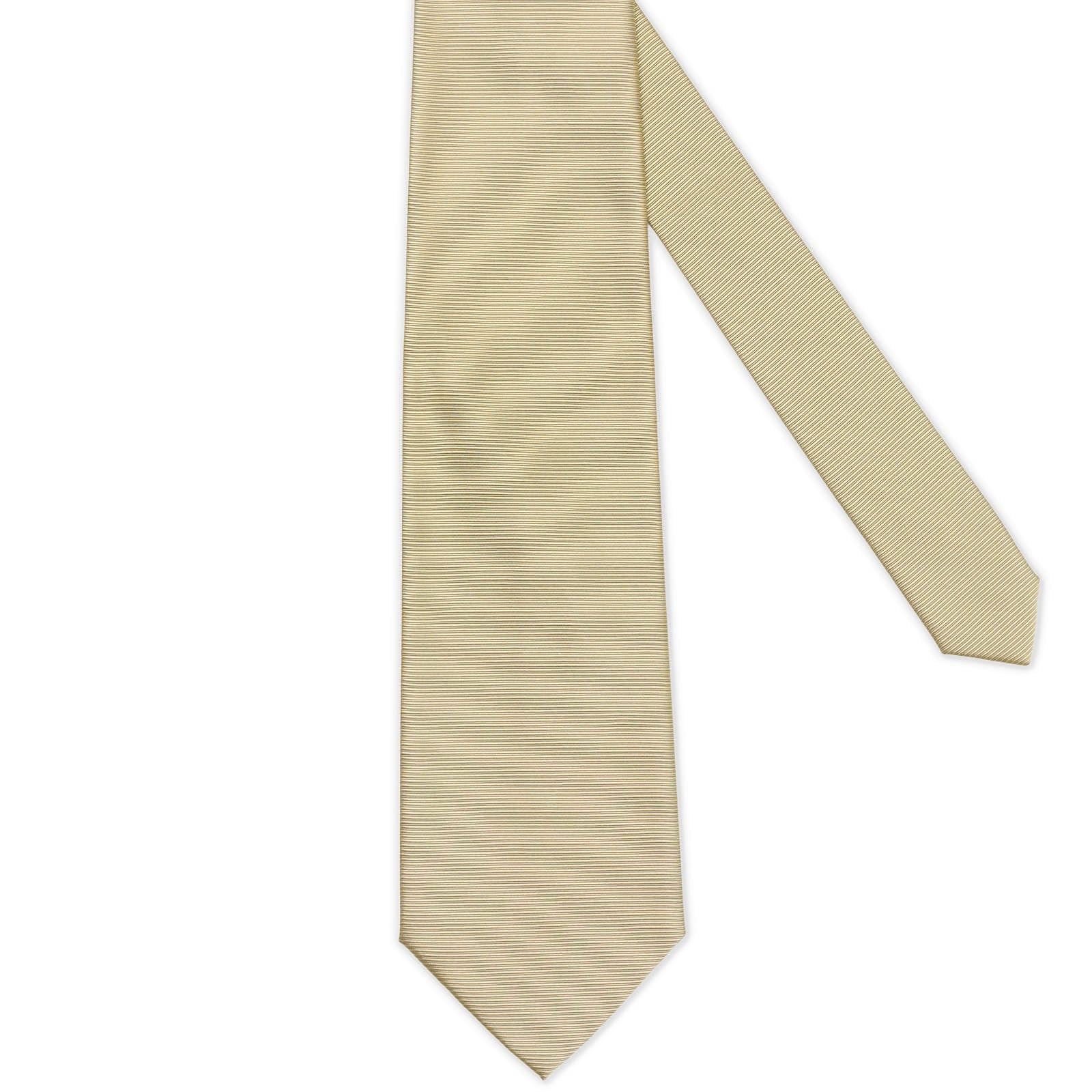 VANNUCCI Milano Satin Ivory Silk Tie NEW