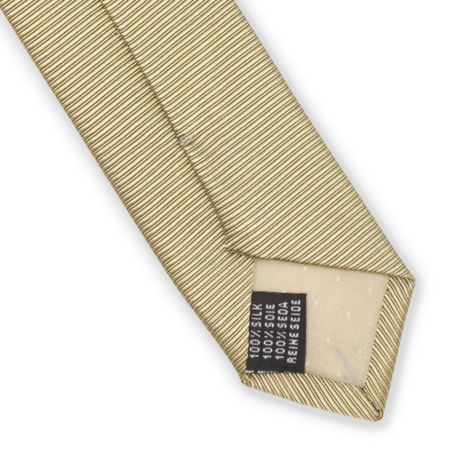 VANNUCCI Milano Satin Ivory Silk Tie NEW