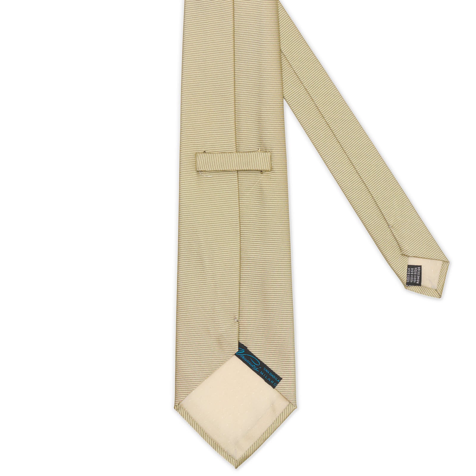 VANNUCCI Milano Satin Ivory Silk Tie NEW