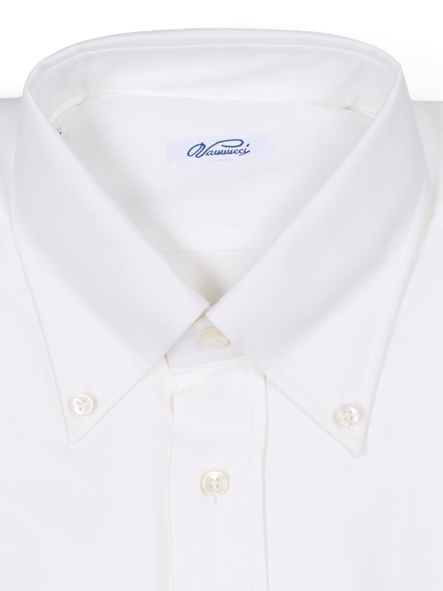 VANNUCCI Milano White Oxford Cotton Button-Down Dress Shirt EU 41 NEW US 16
