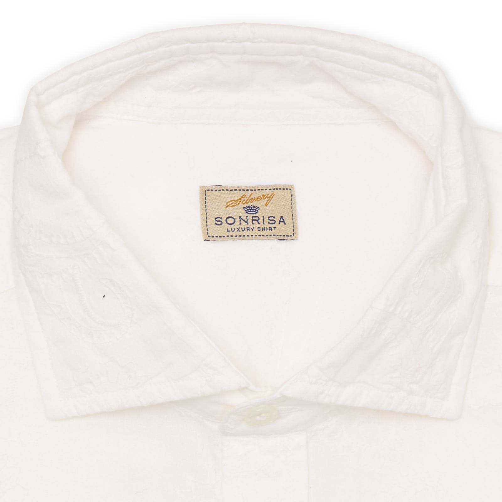 SONRISA White Cotton Casual Shirt 40 NEW 15.75