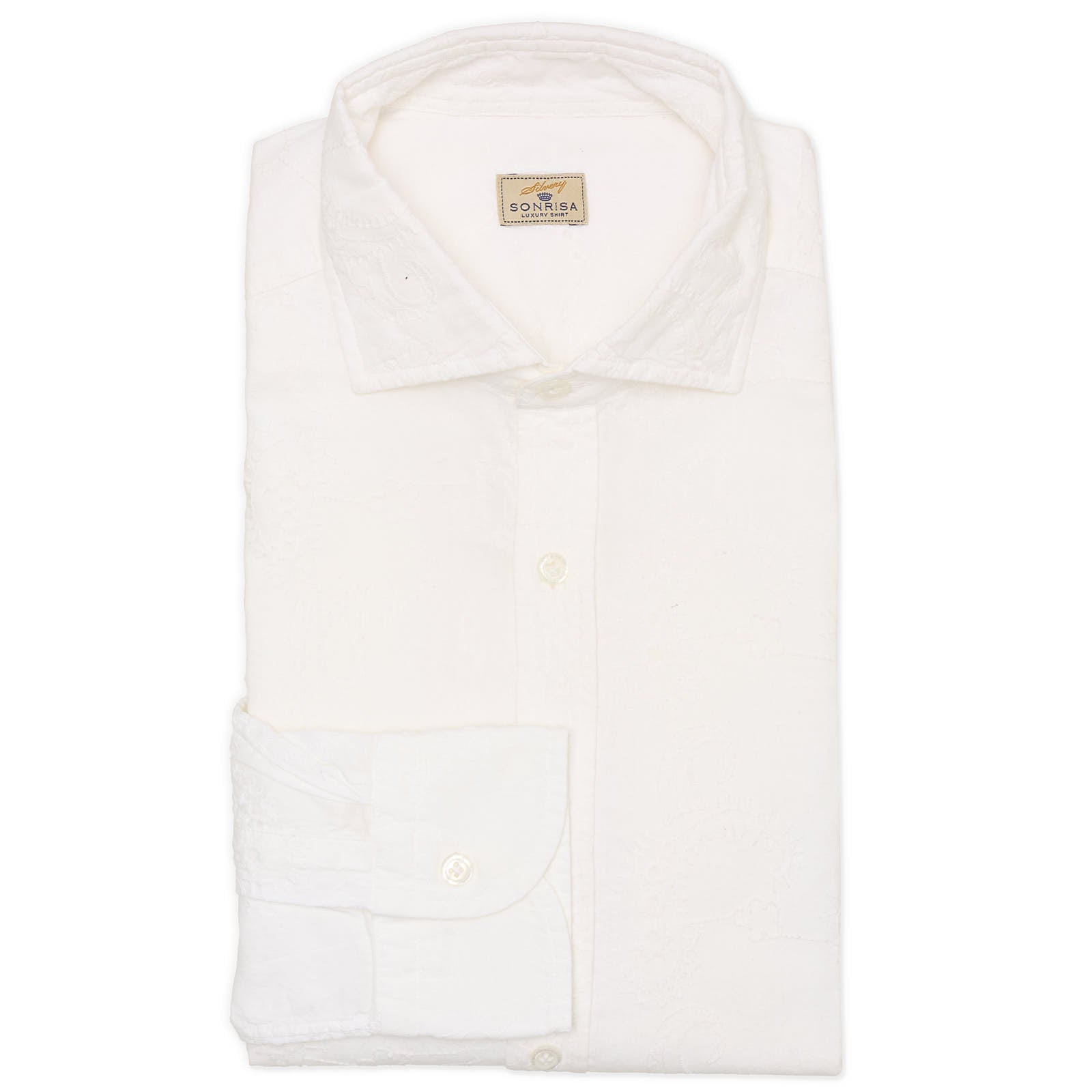 SONRISA White Cotton Casual Shirt 40 NEW 15.75