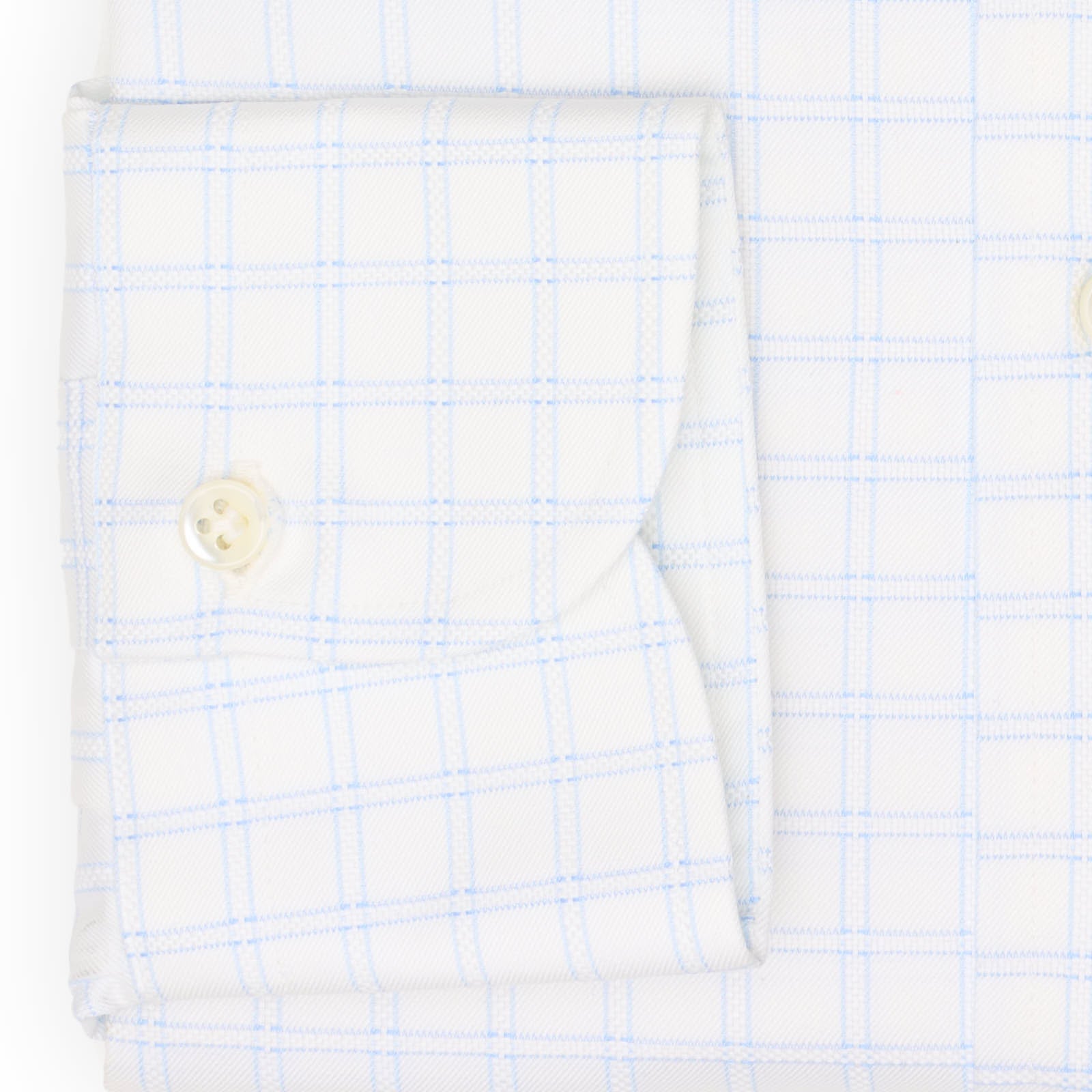 VANNUCCI Milano White Plaid Cotton Dress Shirt EU 38 NEW US 15