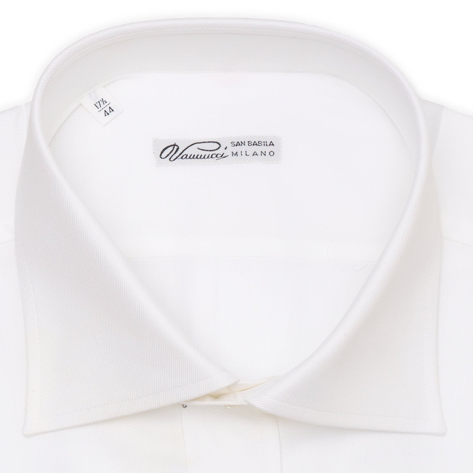 VANNUCCI Milano White Cotton French Cuff Dress Shirt EU 44 NEW US 17.5