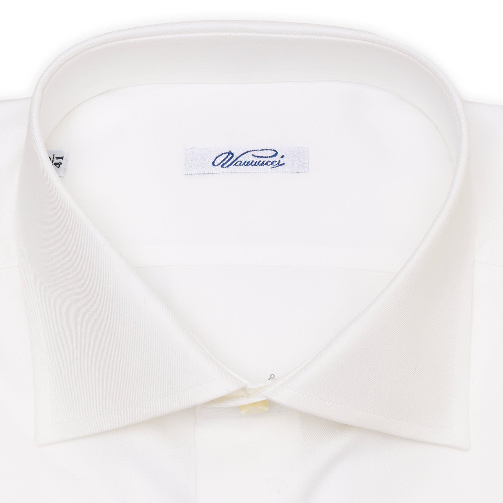 VANNUCCI Milano White Micro Cotton French Cuff Dress Shirt NEW