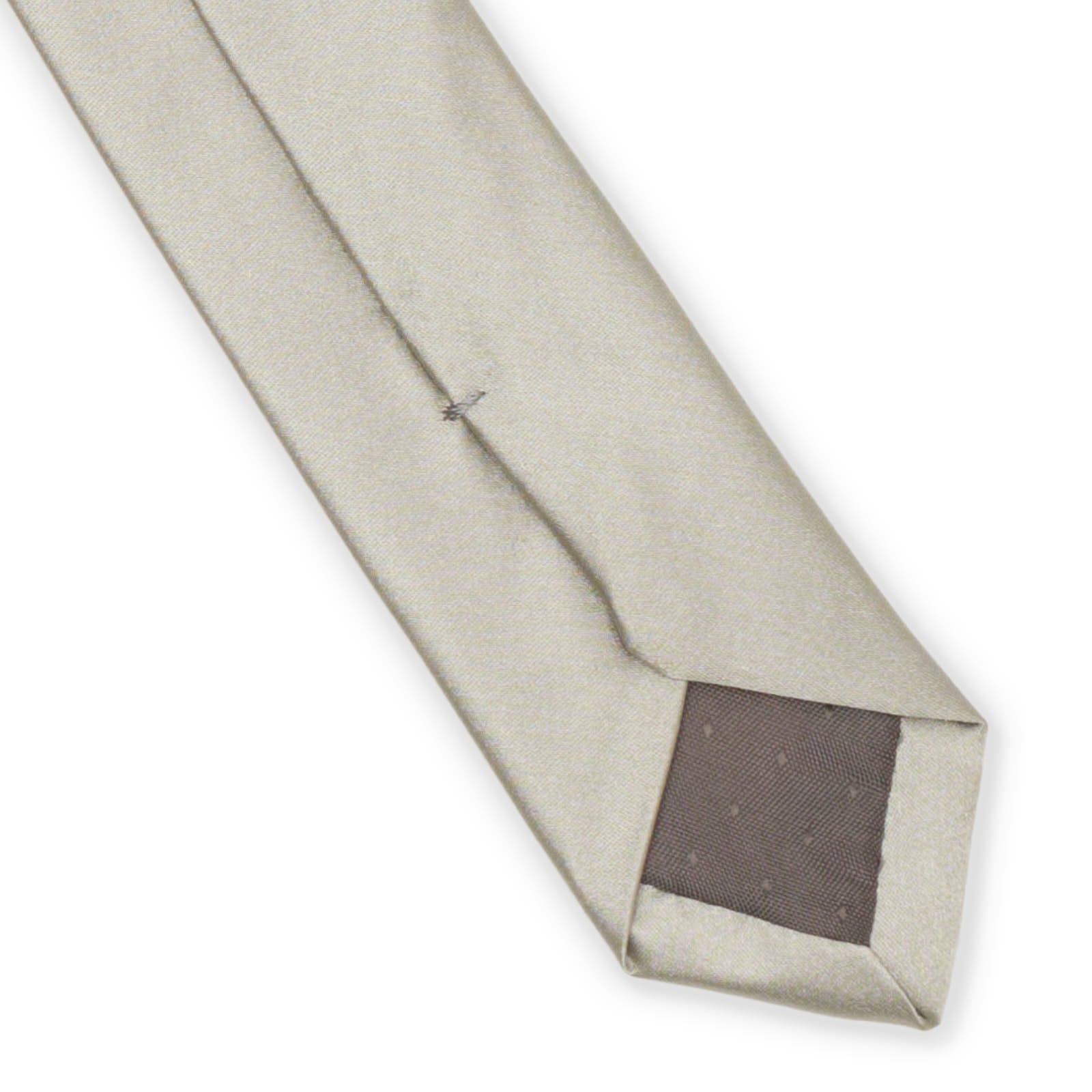 VANNUCCI Satin Gray Silk Tie NEW