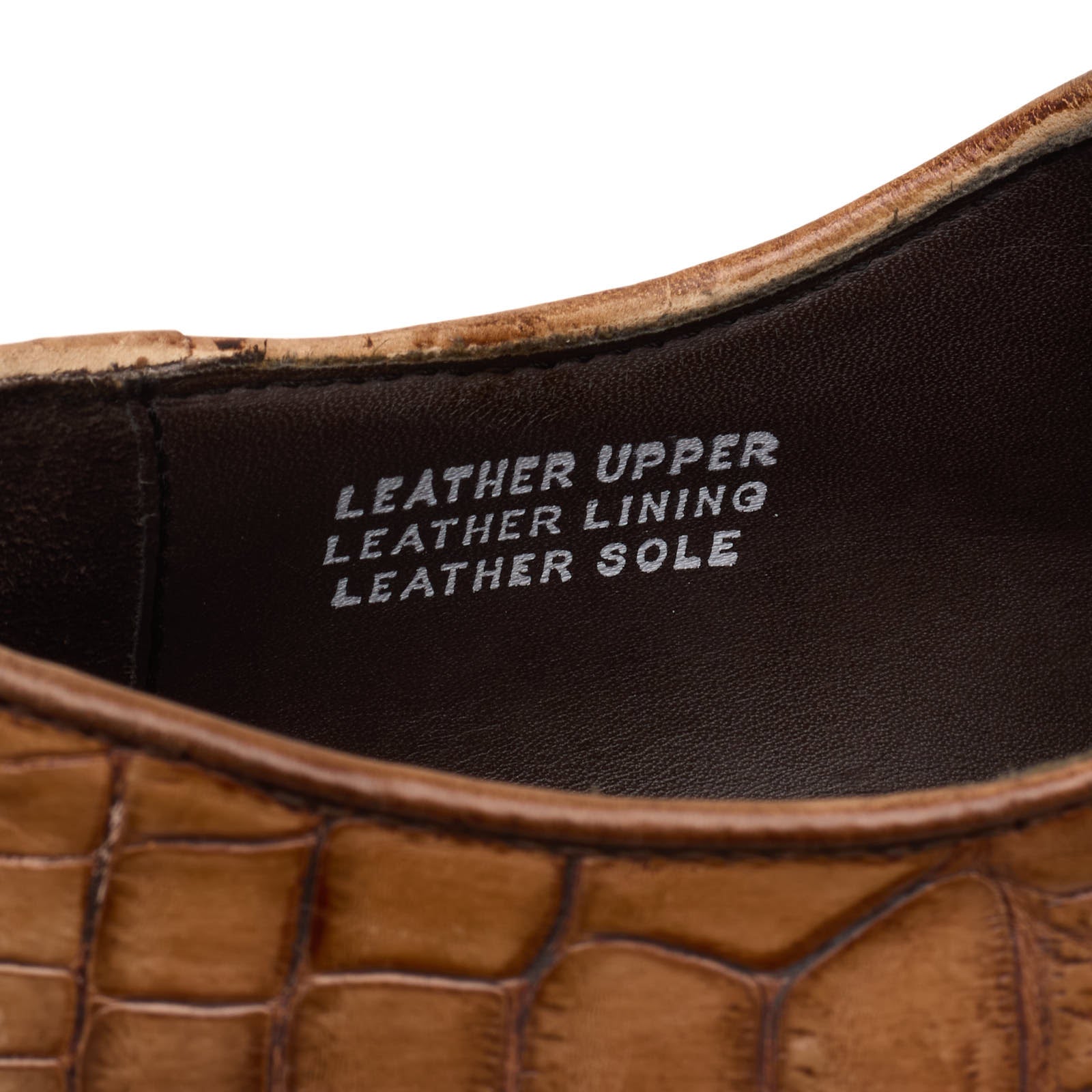 VANNUCCI Cognac Genuine Crocodile Leather 4 Eyelet Oxford Dress Shoes EU 45 US 11.5