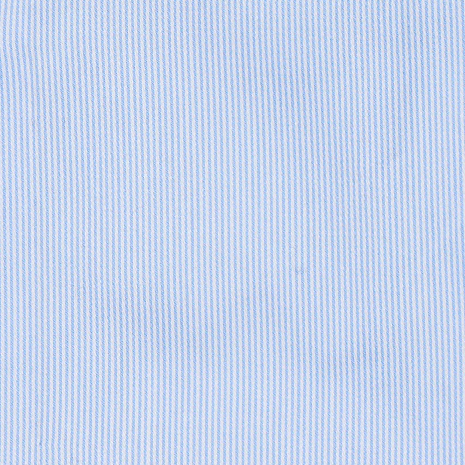 VINCENZO DI RUGGIERO Custom Made Blue Striped French Cuff Dress Shirt XXL