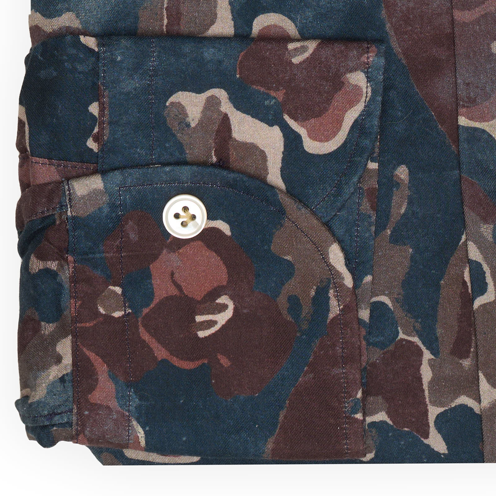 VINCENZO DI RUGGIERO Handmade Multicolor Floral Cotton Dress Shirt EU 40 NEW US 15.75