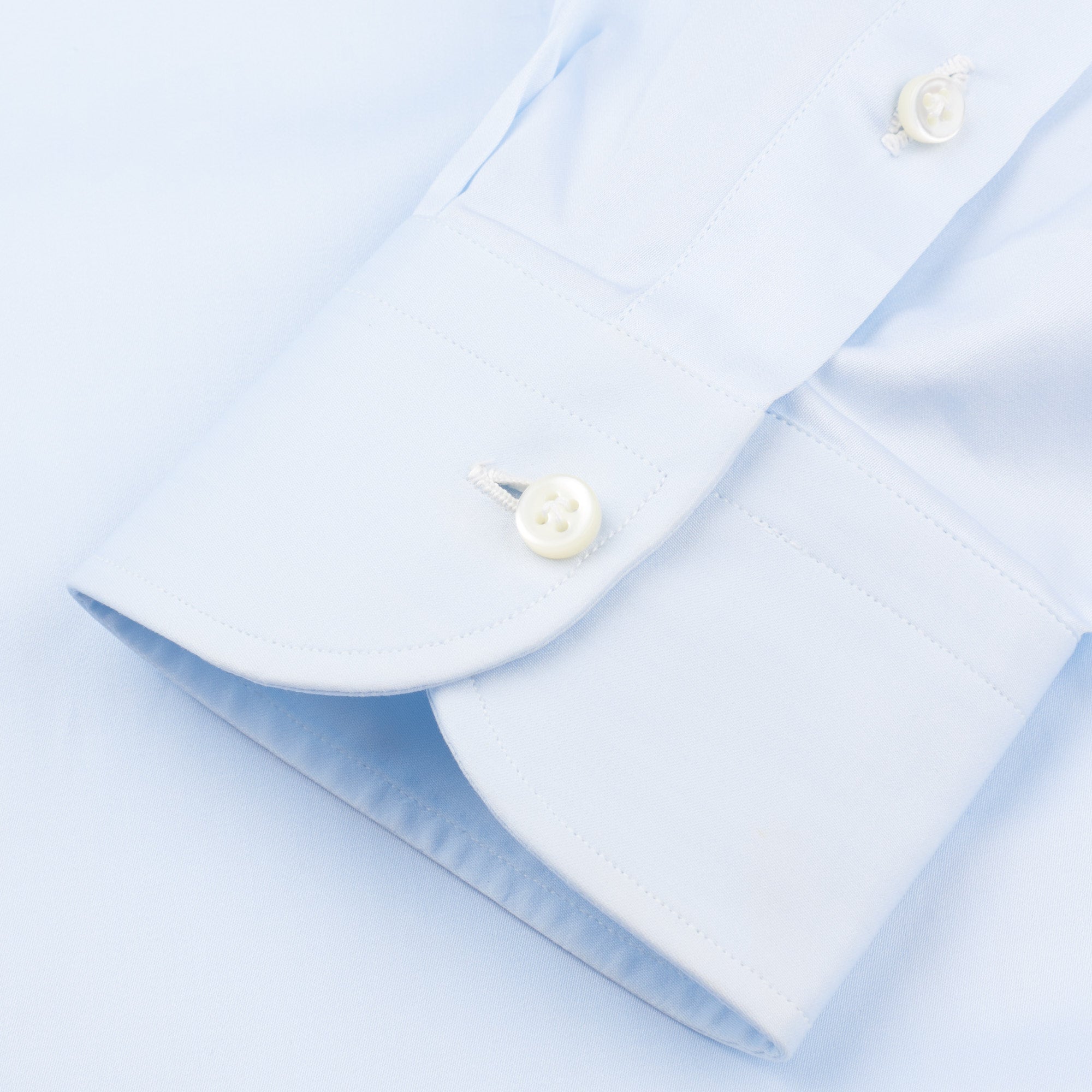 VINCENZO DI RUGGIERO Handmade Blue Cotton Dress Shirt EU 40 US 15.75 Slim Fit VINCENZO DI RUGGIERO